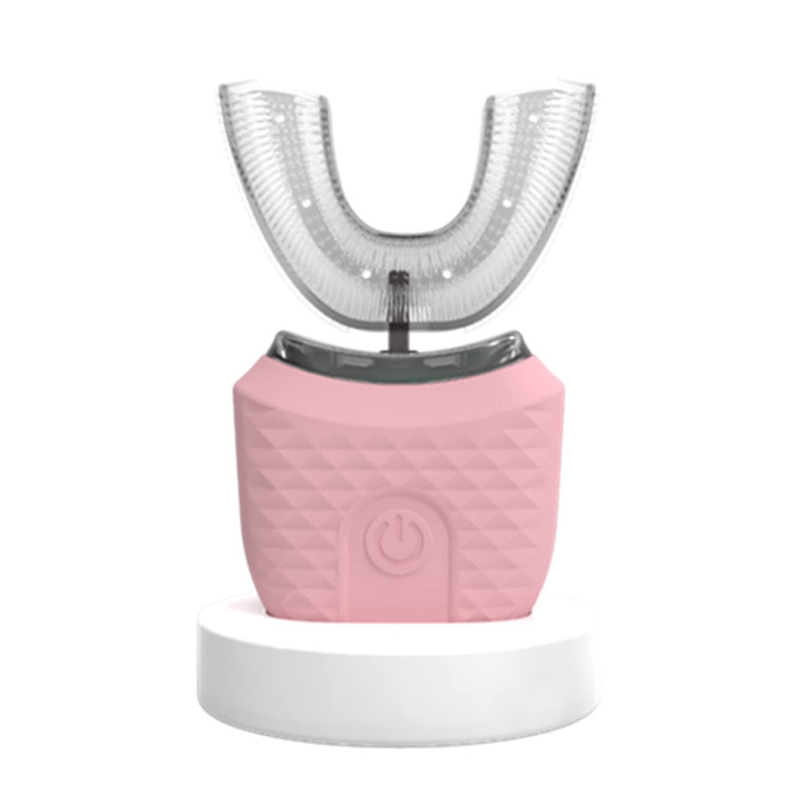 MIS1950s Electric Toothbrush for Adults - Ultrasonic U-Shaped Teeth Whitening Toothbrush with 360° Automatic Cleaning - Pink Standard (Perfect for Travel, Home & Office Use)