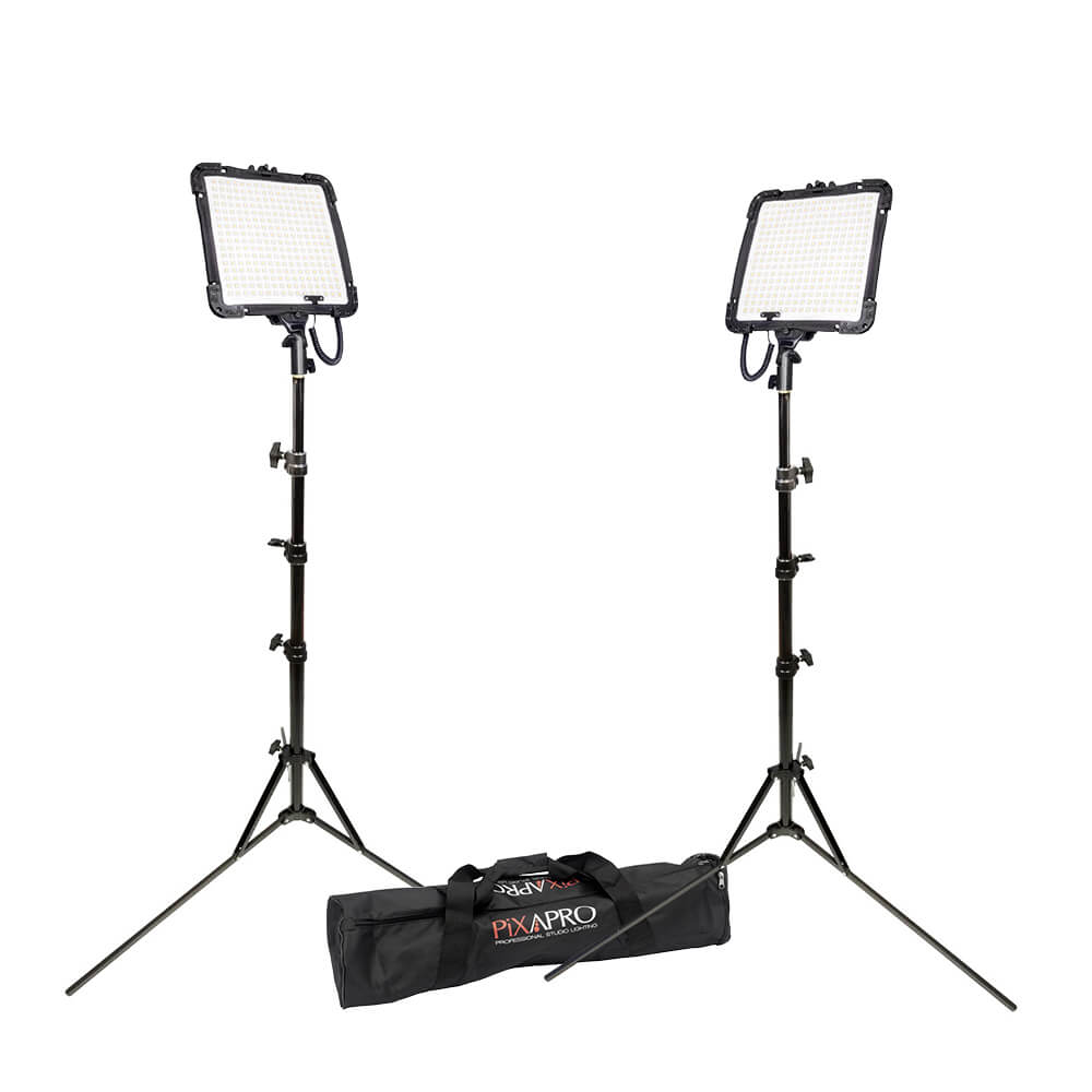 LENNO256S Flexible LED Panel Light Kit - Adjustable Twin Mobile Lighting for Photography, Videography & Studio Use - Clearance Sale