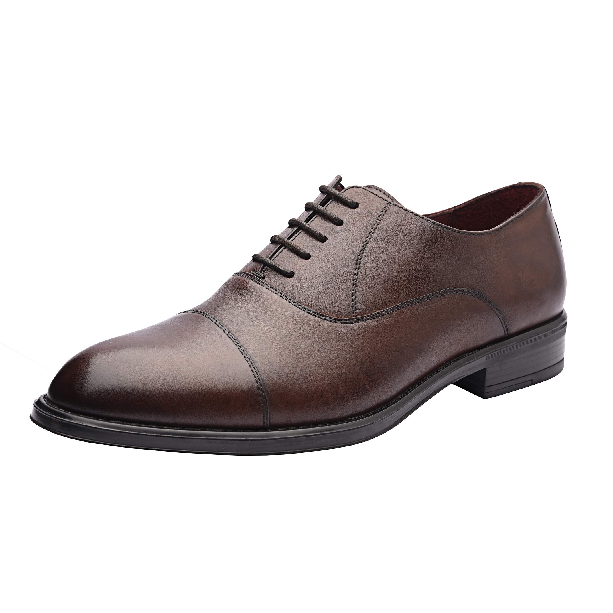 ALLONSI Genuine Leather Dress Shoes for Men - Handcrafted Wingtip Oxford Business Shoes with Lightweight Sole | Premium Quality & Comfort | Perfect for Office, Wedding & Formal Occasions