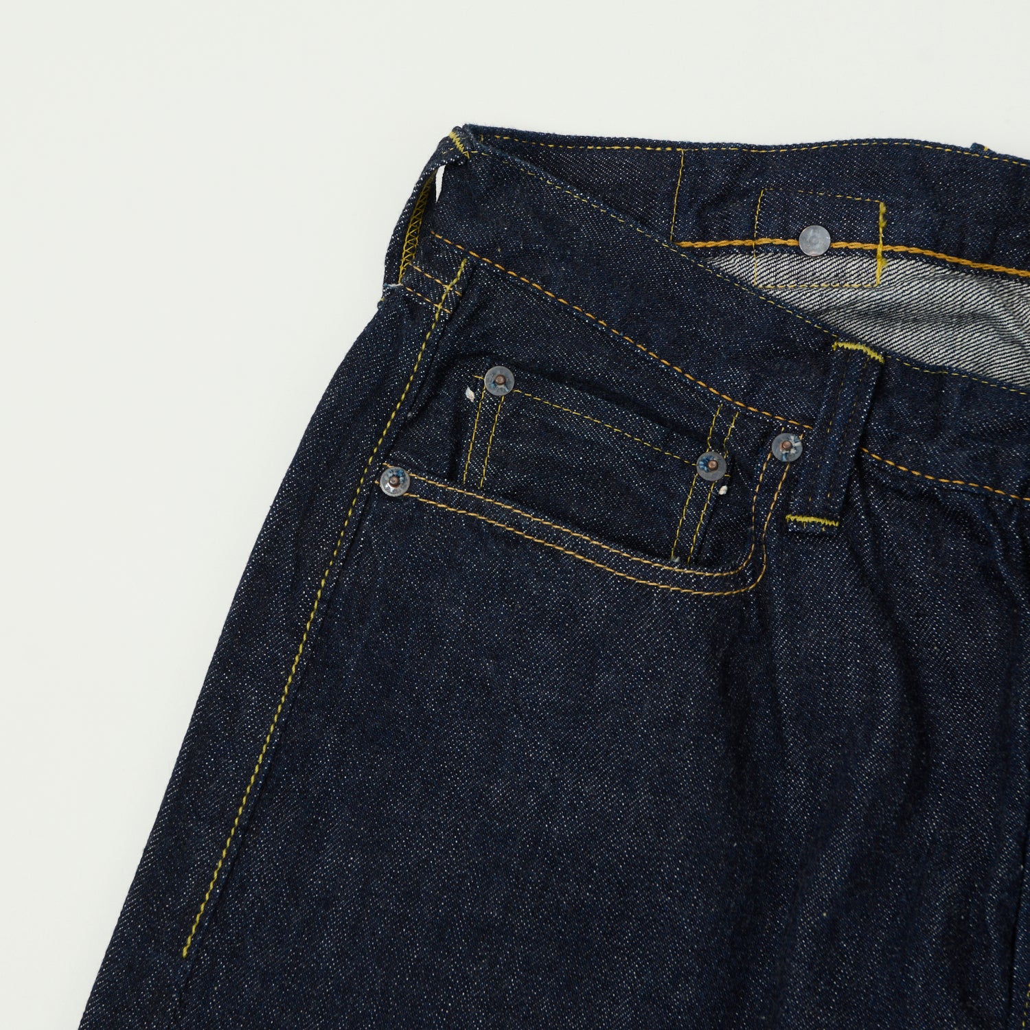 Vintage Full Count 1126 '1937 Model' Denim Jeans - One Wash Distressed Selvedge Raw Denim Pants for Men | Retro Workwear & Casual Style