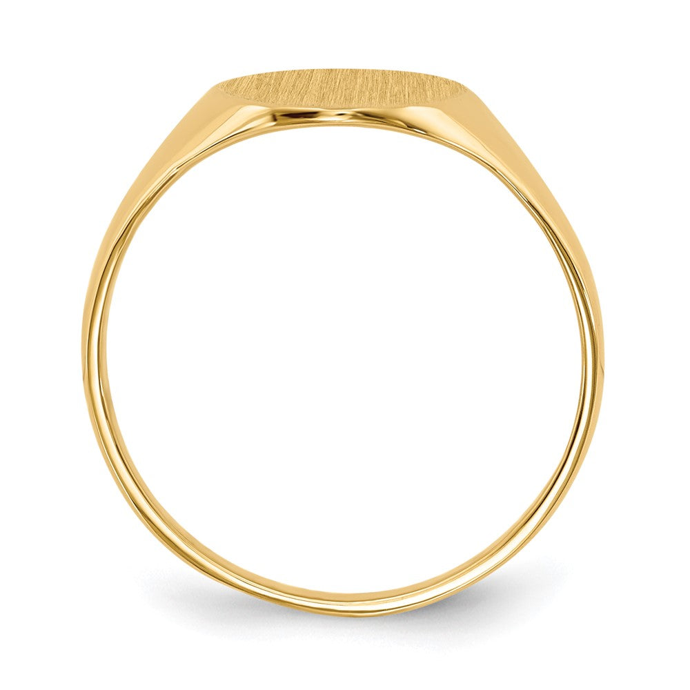 Gold Signet Ring RS101 - Elegant Closed Back Design for Men & Women - Perfect for Weddings, Engagements, and Formal Occasions