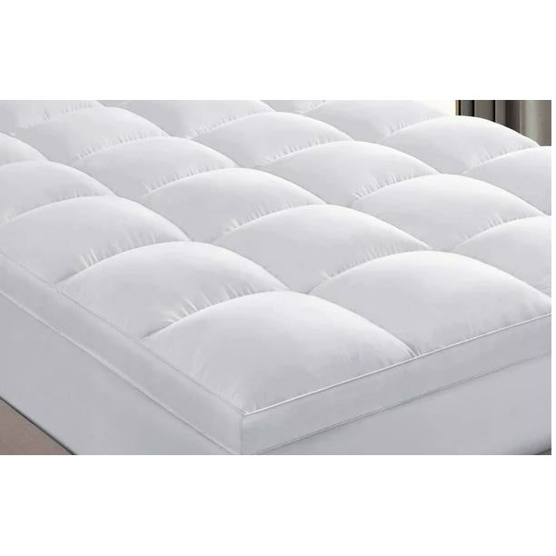 Allswell WMT ASWTP KG Ultra Plush Pillow Top Mattress Topper - King Size, Cooling White - Perfect for Back Pain Relief & Pressure Point Support, Ideal for Side Sleepers & Hot Sleepers