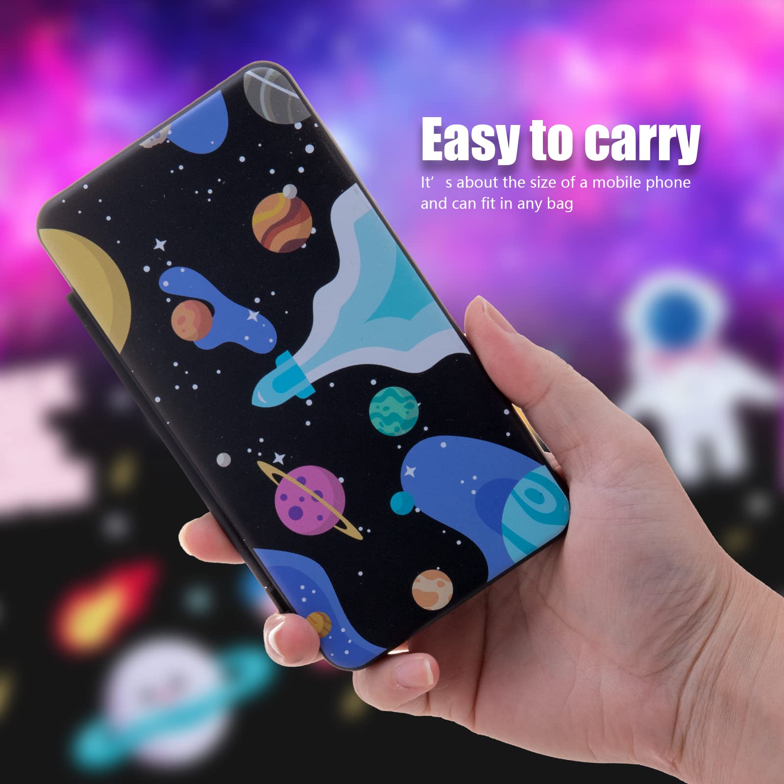 Nintendo Switch Game Case Holder 24 Slots - Switch OLED Game Storage Organizer with Rocket Theme - Perfect for Travel, Home & Gaming Parties