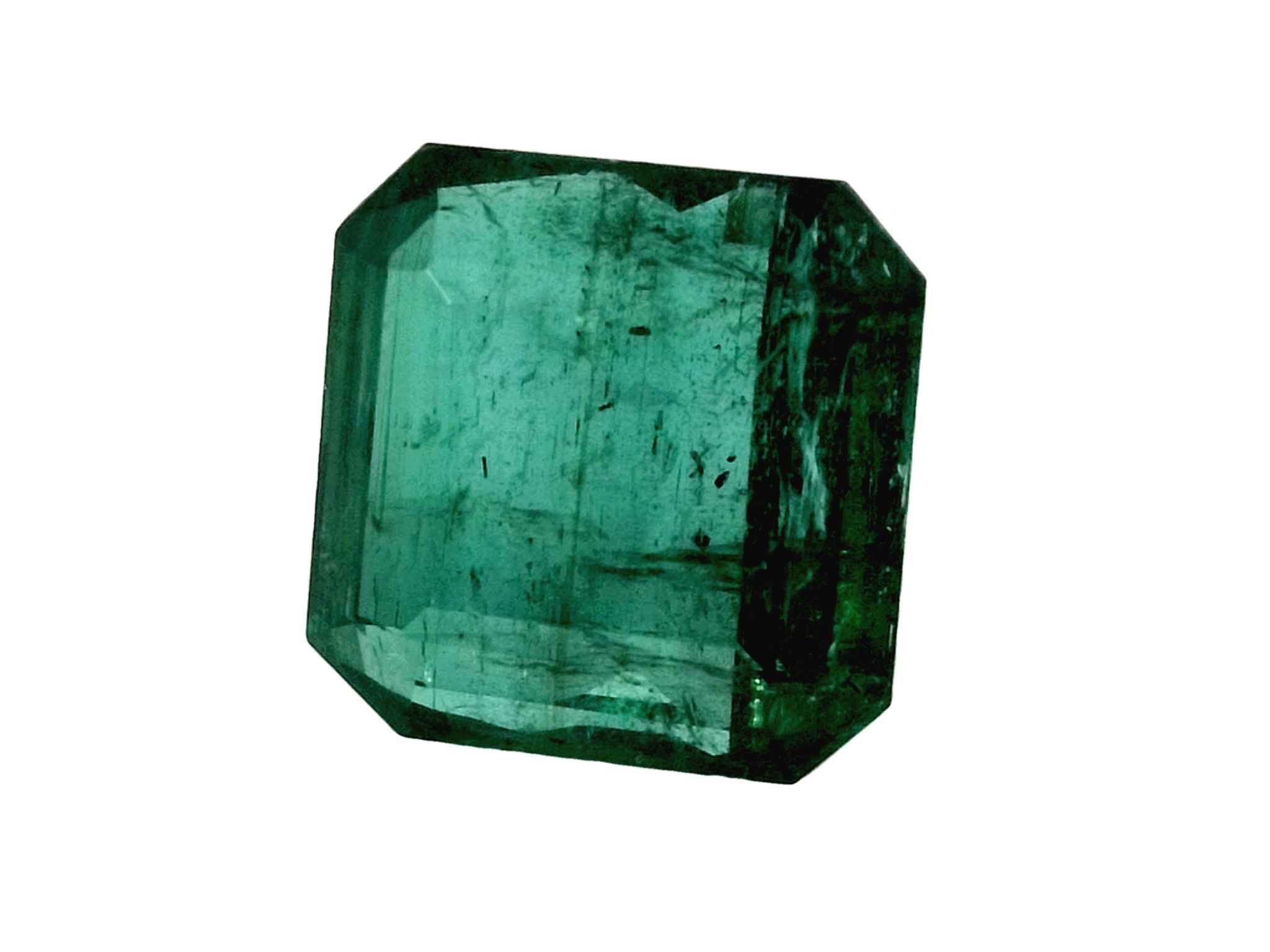 14.76 Carat Natural Zambian Emerald - Asscher Cut Loose Gemstone for Jewelry Making, Engagement Rings & Luxury Gifts