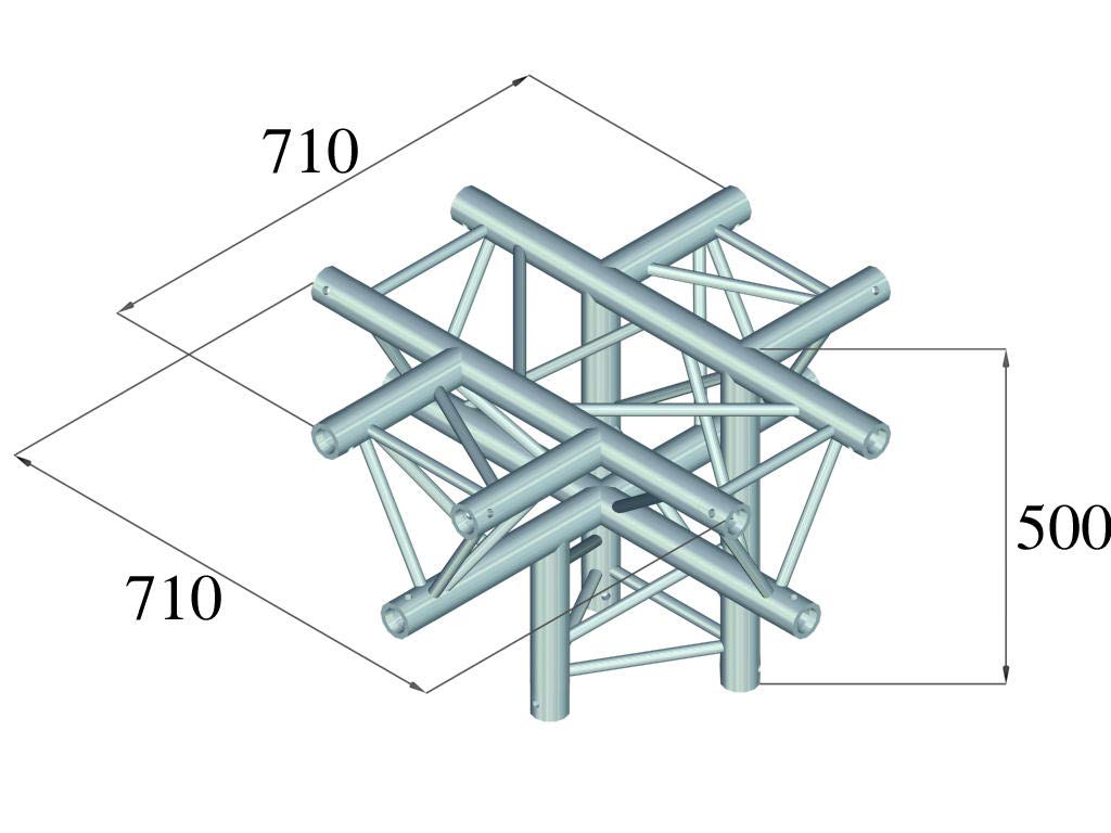 5-Way Angle Bracket (60302426) - Heavy Duty Metal Corner Brace for Furniture, Shelving & DIY Projects - Perfect for Home, Office & Workshop Use