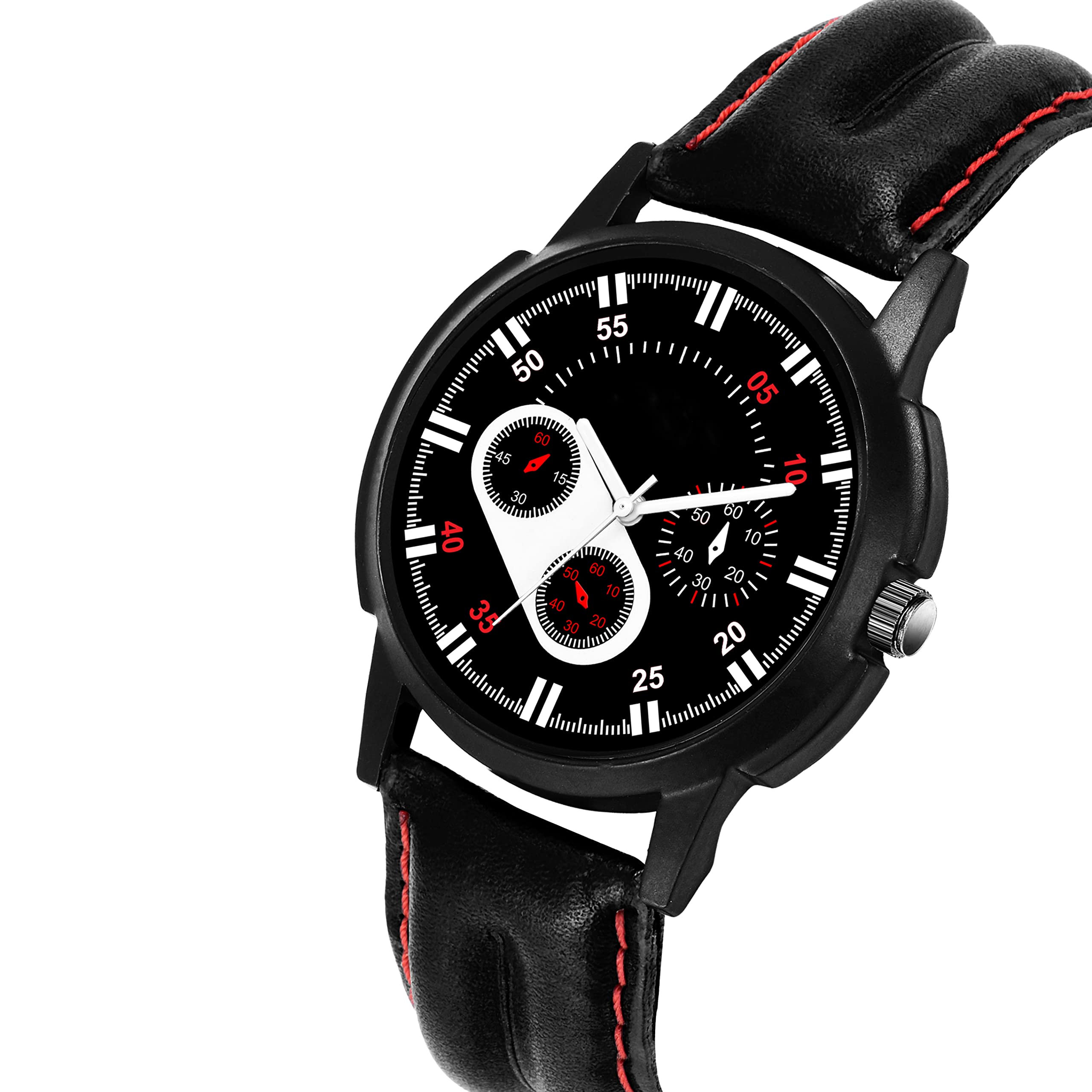 FRAVY Black Analog Formal Wrist Watch for Men & Boys - W032 | Classic Dress Watch for Business, Office & Special Occasions
