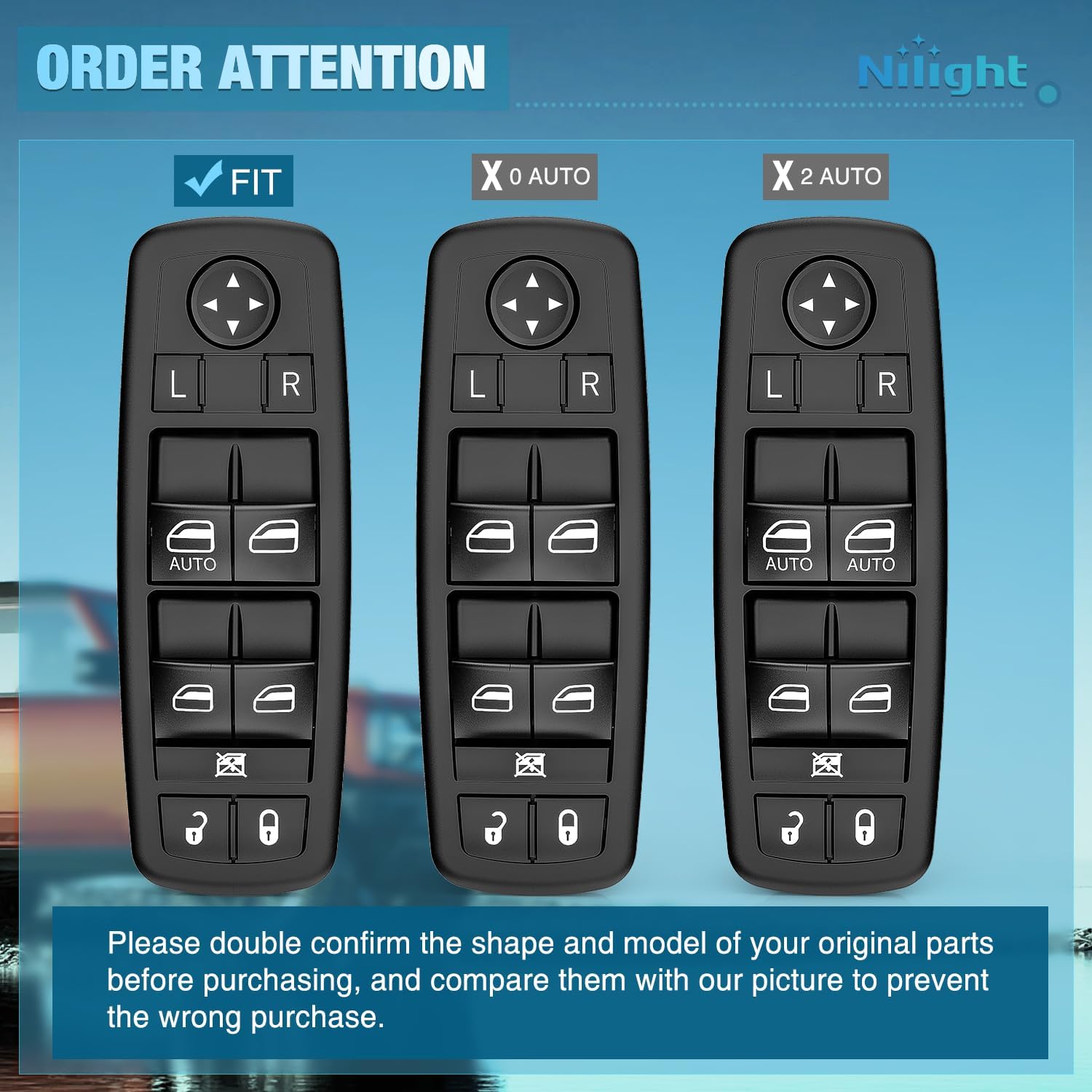 2011-2016 Dodge Journey Front Left Driver Side Power Window Switch - Replacement Auto Part for Smooth Window Operation & Convenience