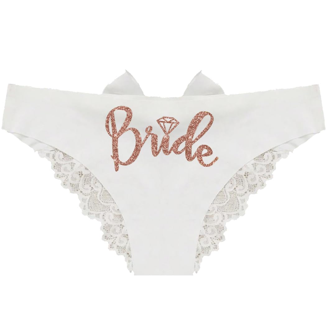Sparkling Rhinestone Bridal Panties - Sexy Mrs Est 2025 Bachelorette Party Lingerie - Honeymoon & Wedding Night Gifts for Bride - Perfect for Bridal Showers, Bachelorette Parties and Romantic Getaways