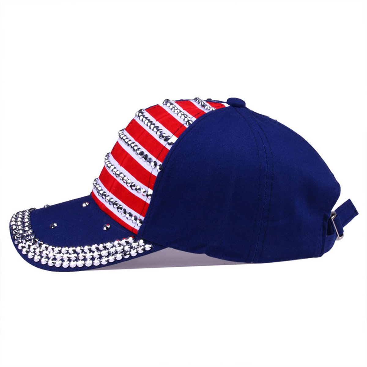 Sparkly American Flag Baseball Cap for Men & Women - USA Bling Hip Hop Hat - Perfect for 4th of July, Sports Games & Streetwear Fashion
