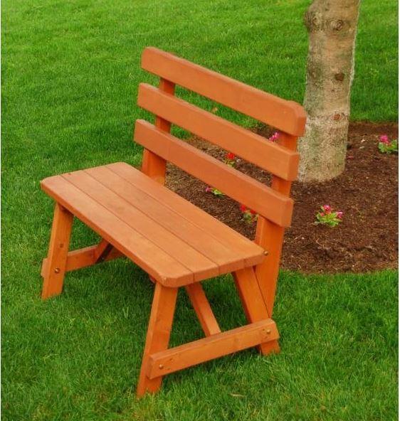 A&L Furniture Yellow Pine Traditional Backed Bench - Rustic Wooden Entryway Seating for Home, Garden, and Outdoor Decor