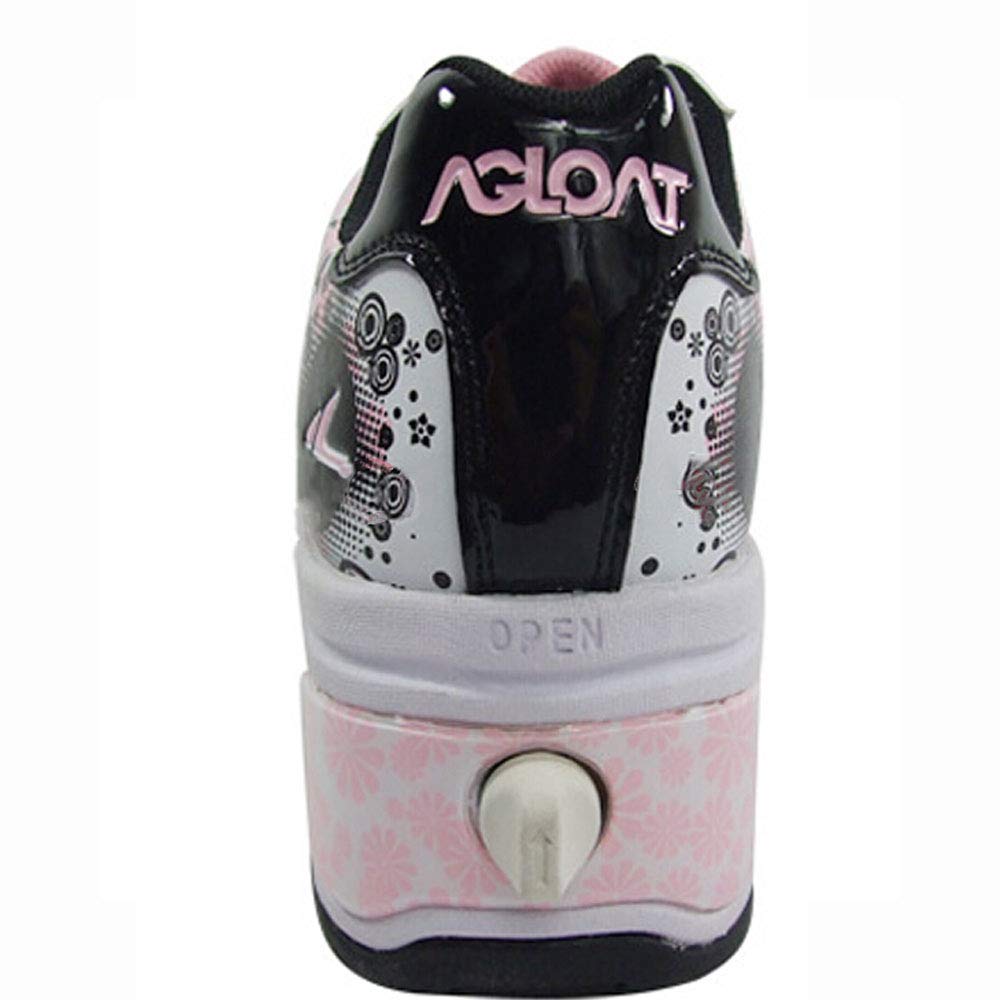 Women's Roller Skates with Retractable Wheels - Girls & Boys Inline Skates for Parkour, Outdoor Fun & Fitness - Quad Roller Shoes for Adults & Kids