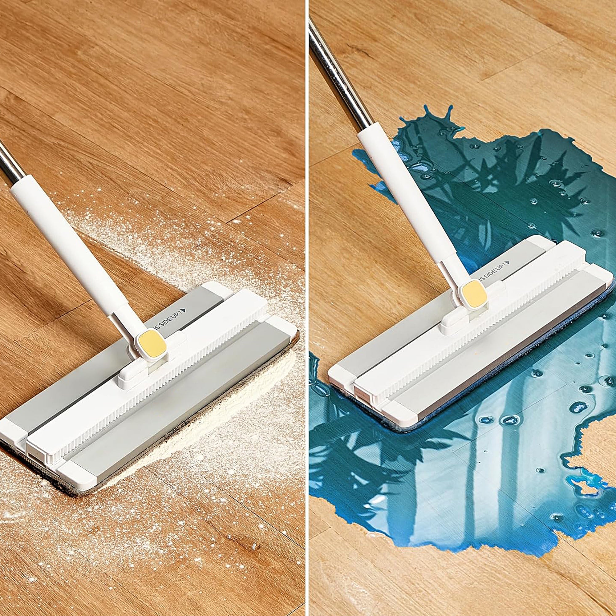 5-in-1 Multi-Purpose Slim Mop - Heavy Duty Floor Cleaning Tool for Hardwood, Tile & Laminate Floors - Ultra Slim Design for Tight Spaces - Perfect for Kitchen, Bathroom & Home Cleaning