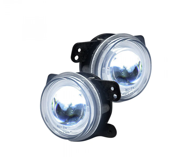 Jeep Wrangler 2007-2018 2-Piece Fog Light Kit - Clear & Chrome Housing - Off-Road Lighting Upgrade for Adventure & Night Driving