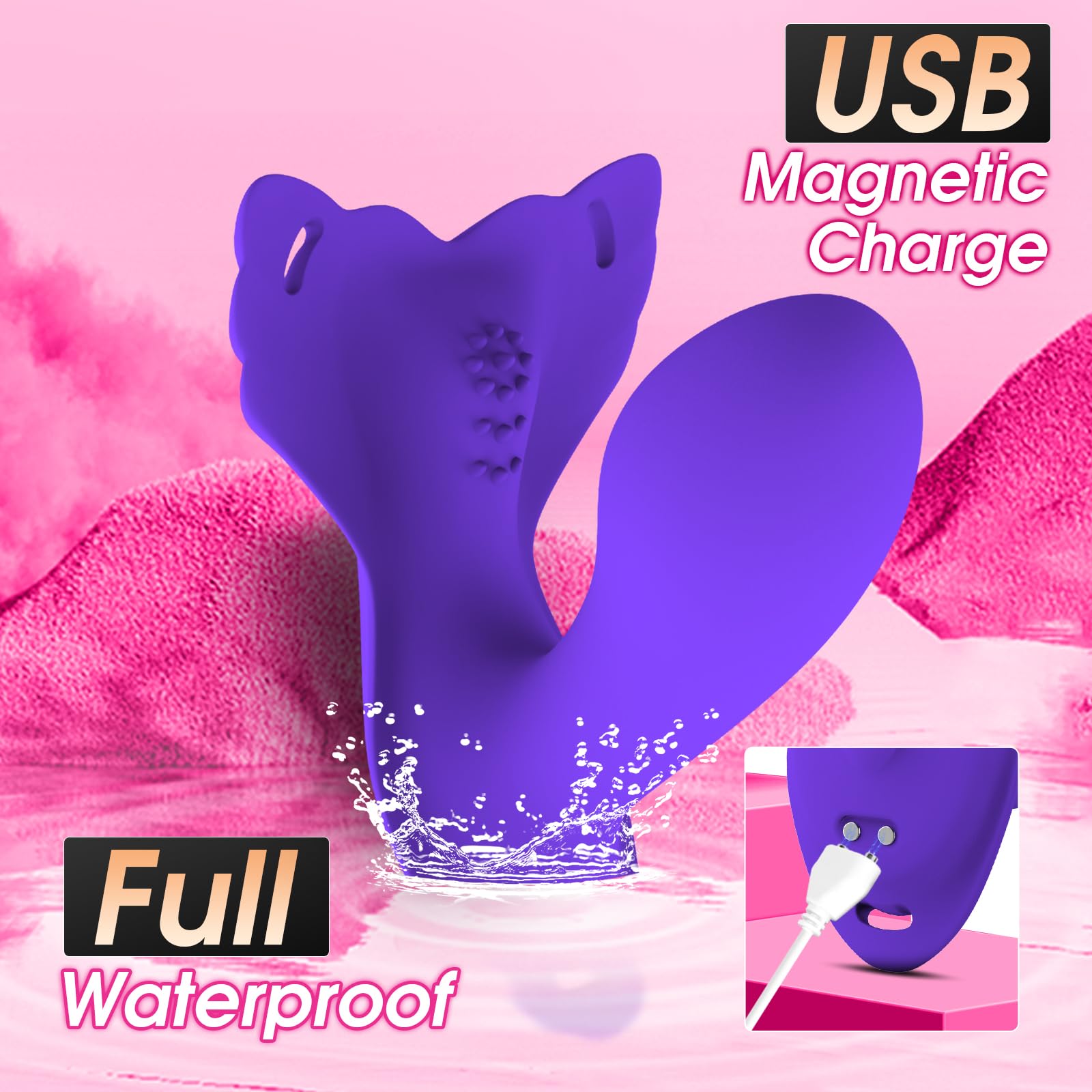 **9-Speed Wearable Vibrator Panty Insert - APP Controlled G-Spot & Clitoral Stimulator for Women & Couples - Perfect for Discreet Public Play & Intimate Moments**