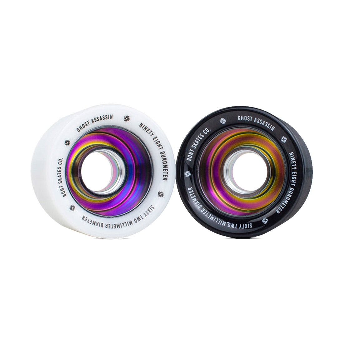 Bont Ghost Assassin Wheels 60x42mm 98a 4pk - High-Performance Roller Skating Wheels for Speed Skating, Derby & Outdoor Use