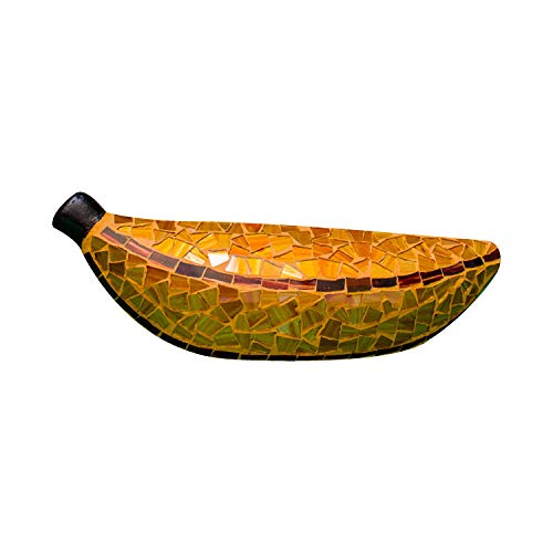 Stylish Decorative Fruit Bowl with Mosaic Glass Fruits - Elegant Centerpiece for Dining Table, Kitchen Counter, or Gift Giving