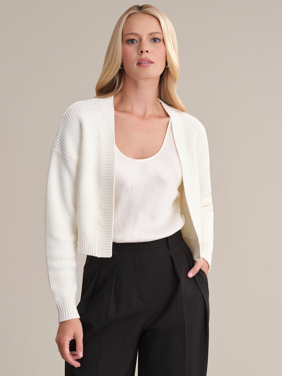 Erin: Stylish Crop Cotton Cardigan for Women | Lightweight Summer Knitwear | Perfect for Casual Outfits, Beach Cover-Ups & Layering