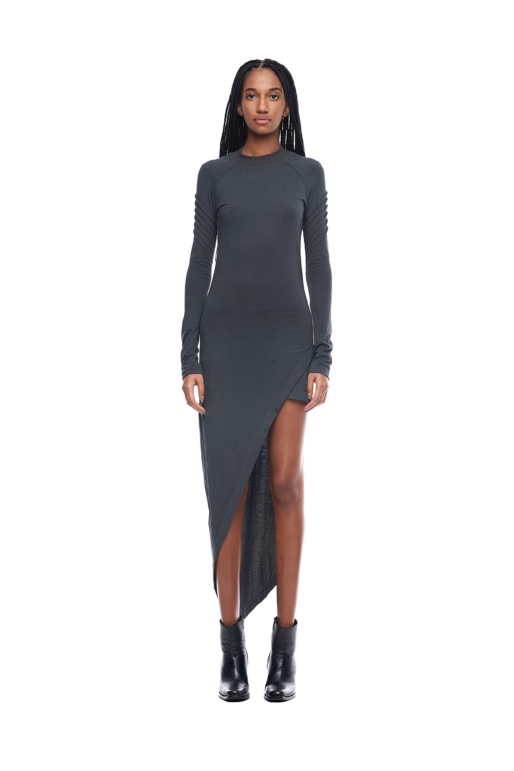 Jonny Cota Studio Women's Asymmetrical Mini Moto Dress - Stylish & Edgy Fashion for Night Out, Party & Special Occasions