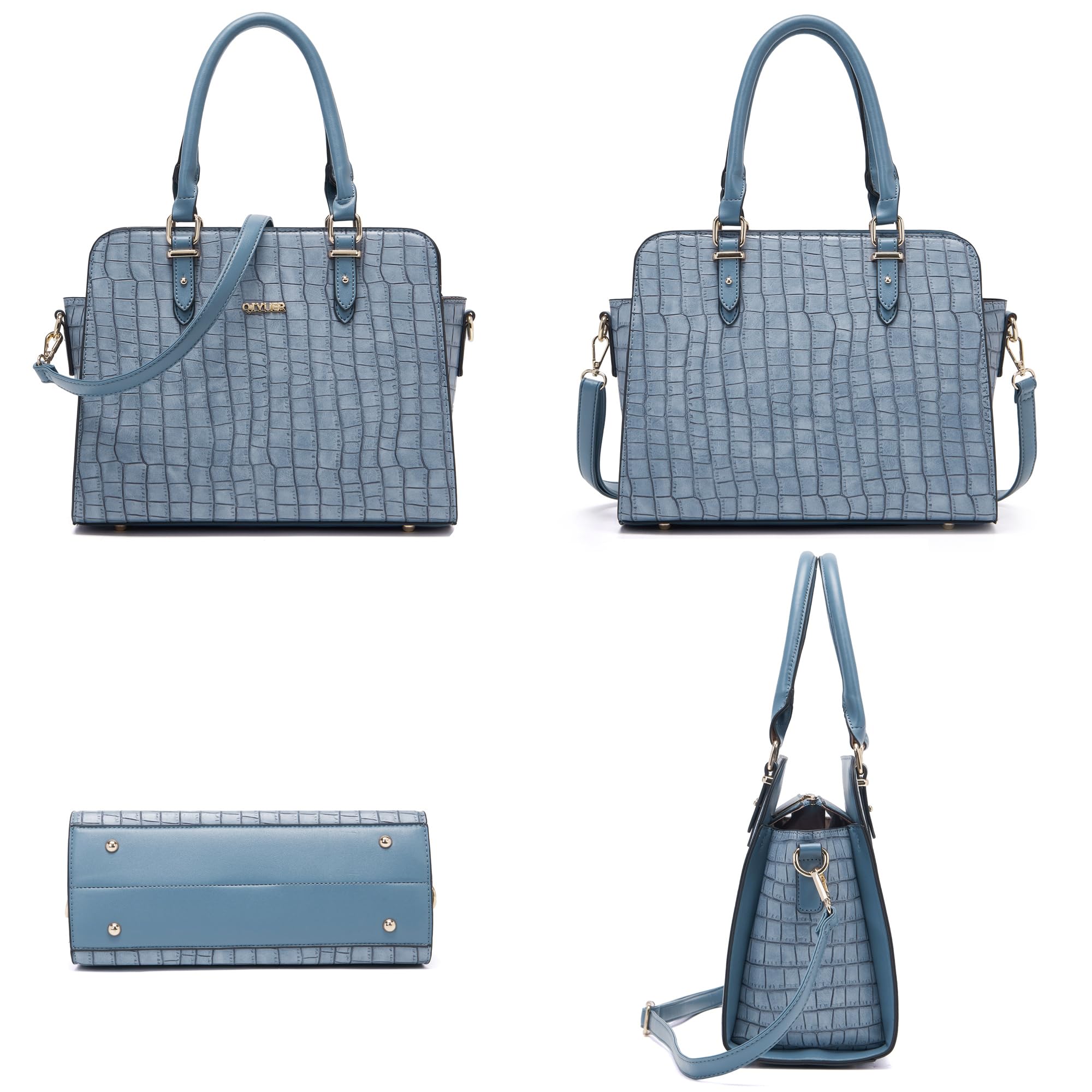 Stylish Women's Satchel Purse & Wallet Set - 2-Piece Top Handle Work Tote Bag for Office, Travel & Daily Use | Qiyuer Fashion Accessories