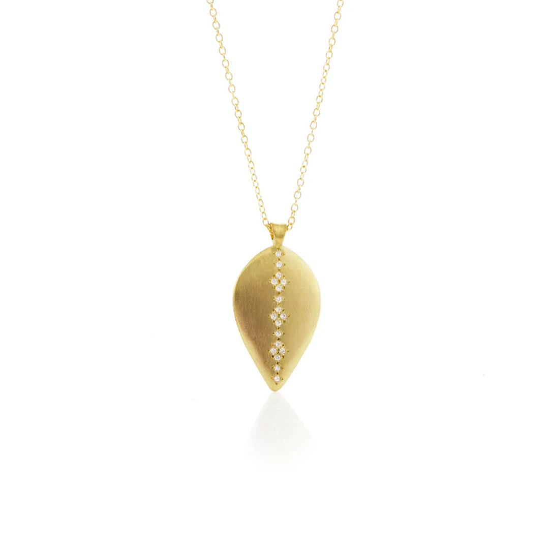 Memories Diamond Dewdrop Pendant Necklace - 14K Gold Plated Elegant Jewelry for Women, Gift for Her, Anniversary, Valentine's Day, Birthday Present | Perfect for Weddings, Parties & Special Occasions