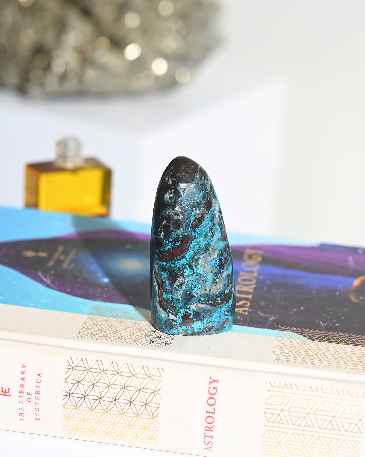 Natural Peruvian Chrysocolla Freeform Stone - Healing Crystal for Jewelry Making, Meditation & Home Decor | Handcrafted Spiritual Gemstone