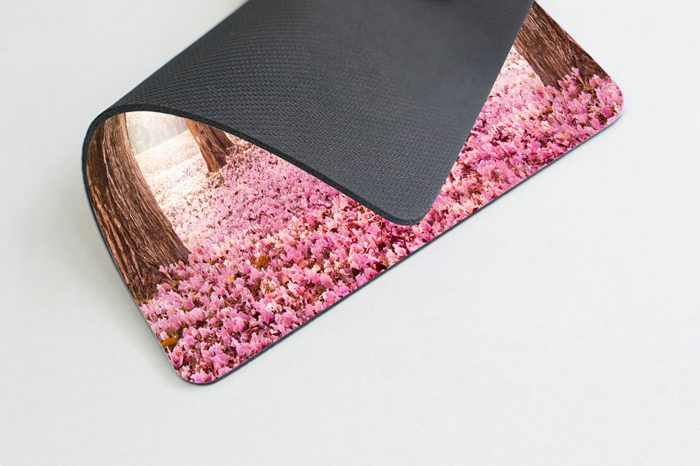 Custom Gaming Mouse Pad with Pink Flower Tree Design - Non-Slip Rubber Base for PC & Laptop - Perfect for Gaming, Office & Home Workspace