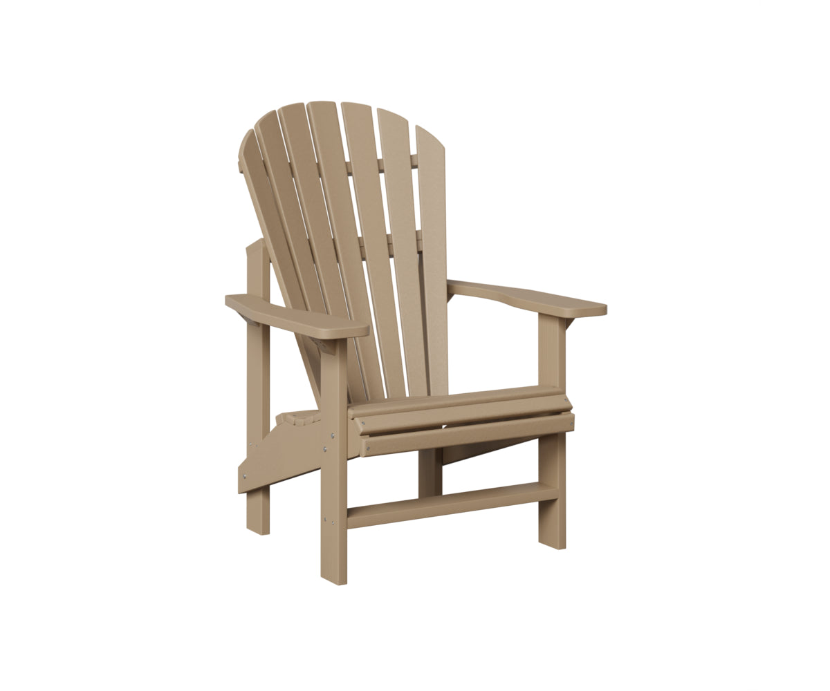 Comfortable Berlin Gardens Upright Adirondack Chair - Outdoor Patio Furniture for Relaxing in Garden, Backyard or Poolside