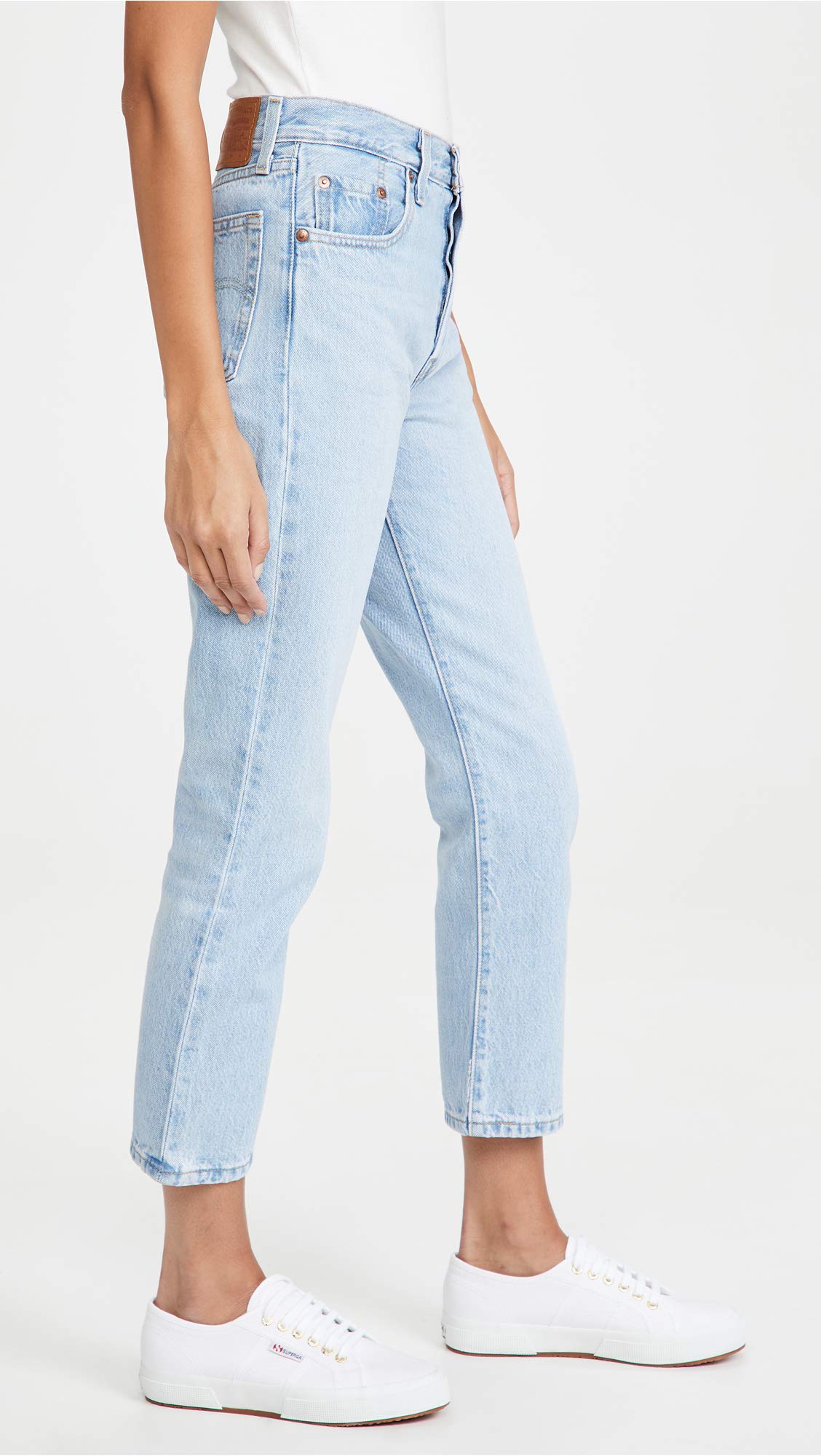 Levi's Women's Premium 501 Crop Jeans - High Waist Straight Leg Denim Pants for Casual Wear & Everyday Outfits