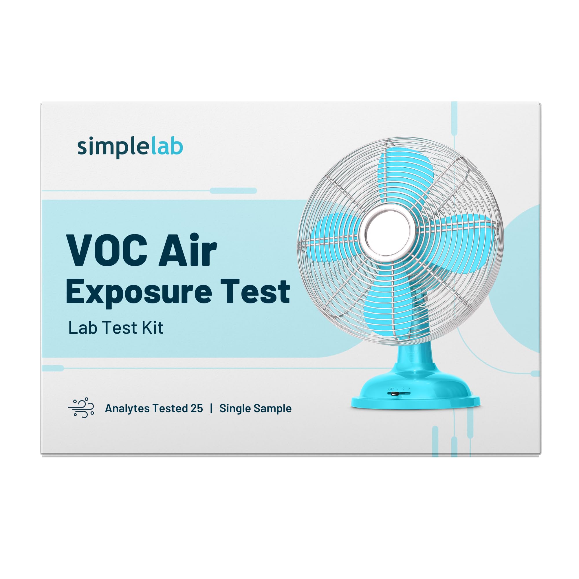 SimpleLab VOC Air Exposure Test Kit - 25 VOCs Tested | Indoor Air Quality Testing for Home & HVAC Systems | Laboratory Certified Home Air Test | Monitor Formaldehyde, Benzene & More | Perfect for New Homes, Renovations & Health Concerns