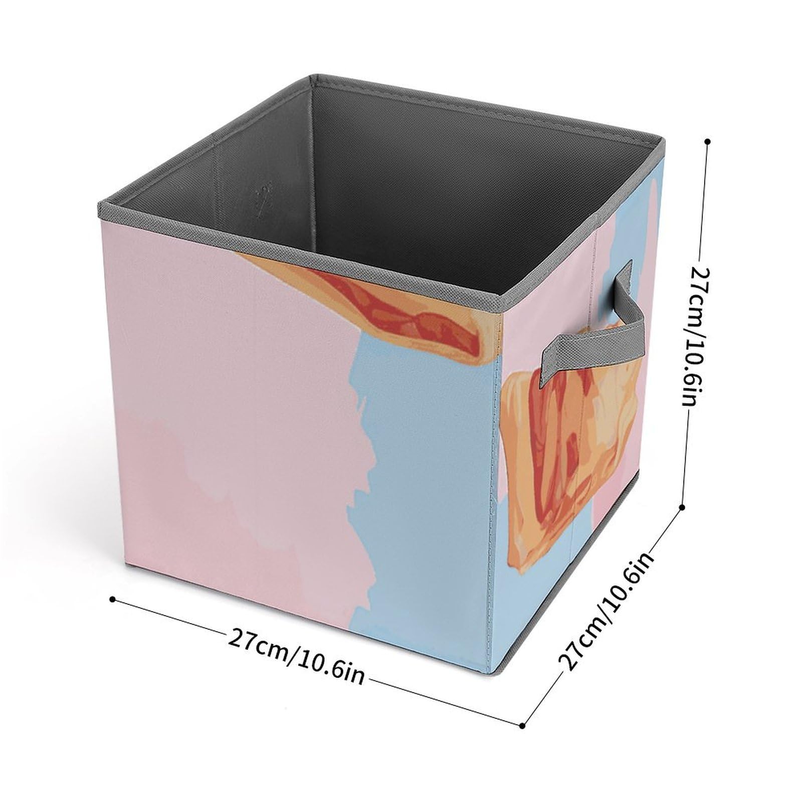 Rat Terrier Dog Storage Bin - Large Capacity Collapsible Storage Box with Handles, 10.6x10.6x10.6 Inch Closet Organizer System for Home, Office & Pet Supplies - Perfect for Toys, Clothes & Small Pet Accessories