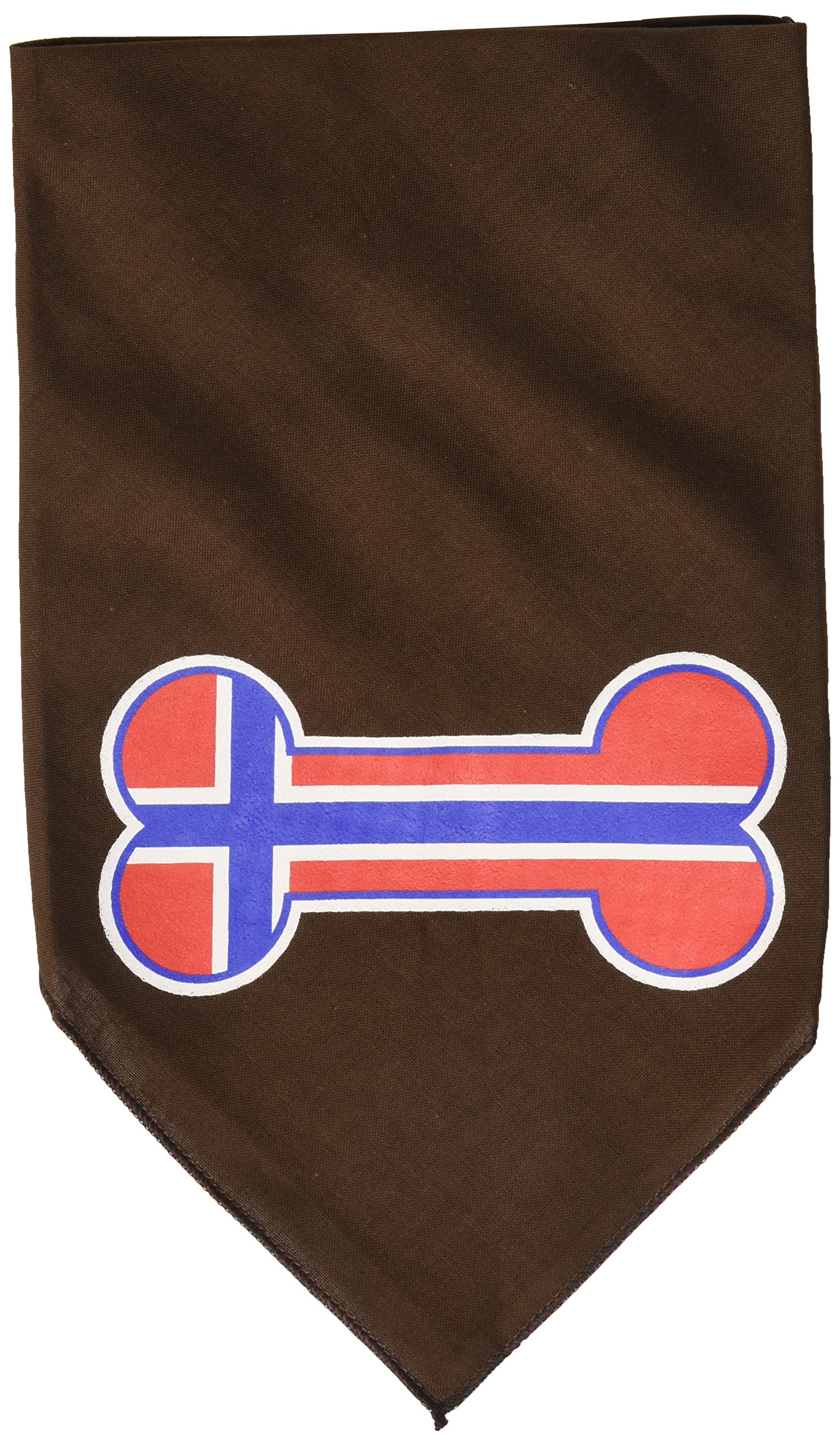 Bone Shaped Norway Flag Pet Bandana - Screen Printed Dog Bandana for Small Dogs - Perfect for Norwegian Holidays & Pet Costume Parties