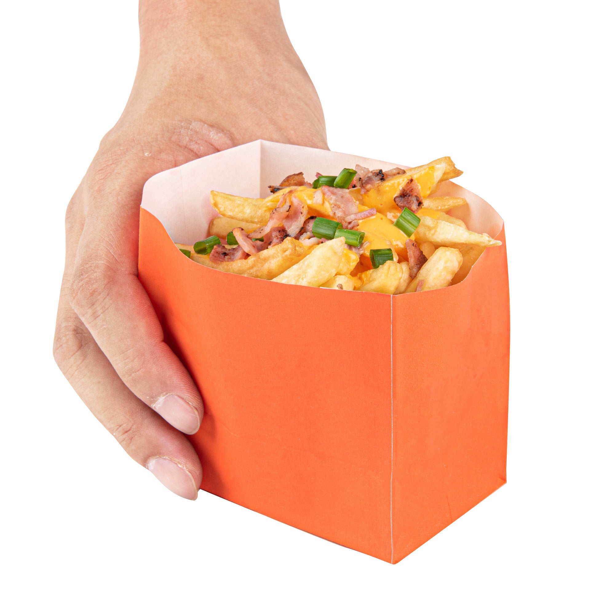 Eco-Friendly Orange Paper Snack Bags 3.75