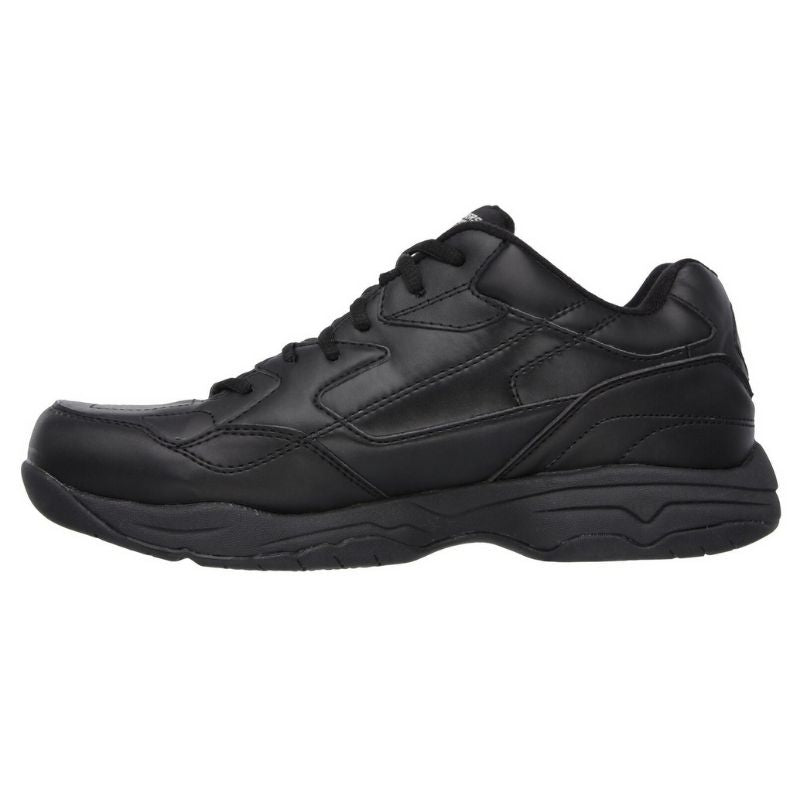 Skechers Felton Albie Women's Slip Resistant Work Shoes - Black (Style #76555) | Comfortable & Durable Non-Slip Shoes for Nurses, Waitresses & Healthcare Workers