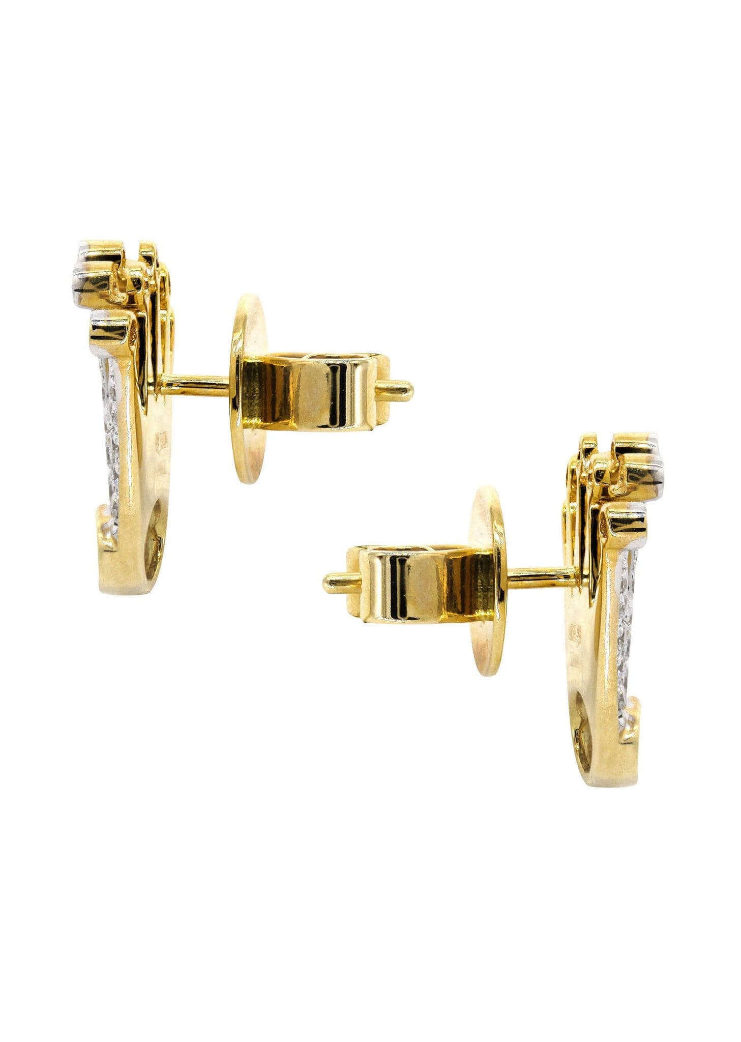 14K Yellow Gold Diamond Earrings for Men - 0.58 Carat Stud Earrings | Perfect for Gifts, Weddings & Special Occasions