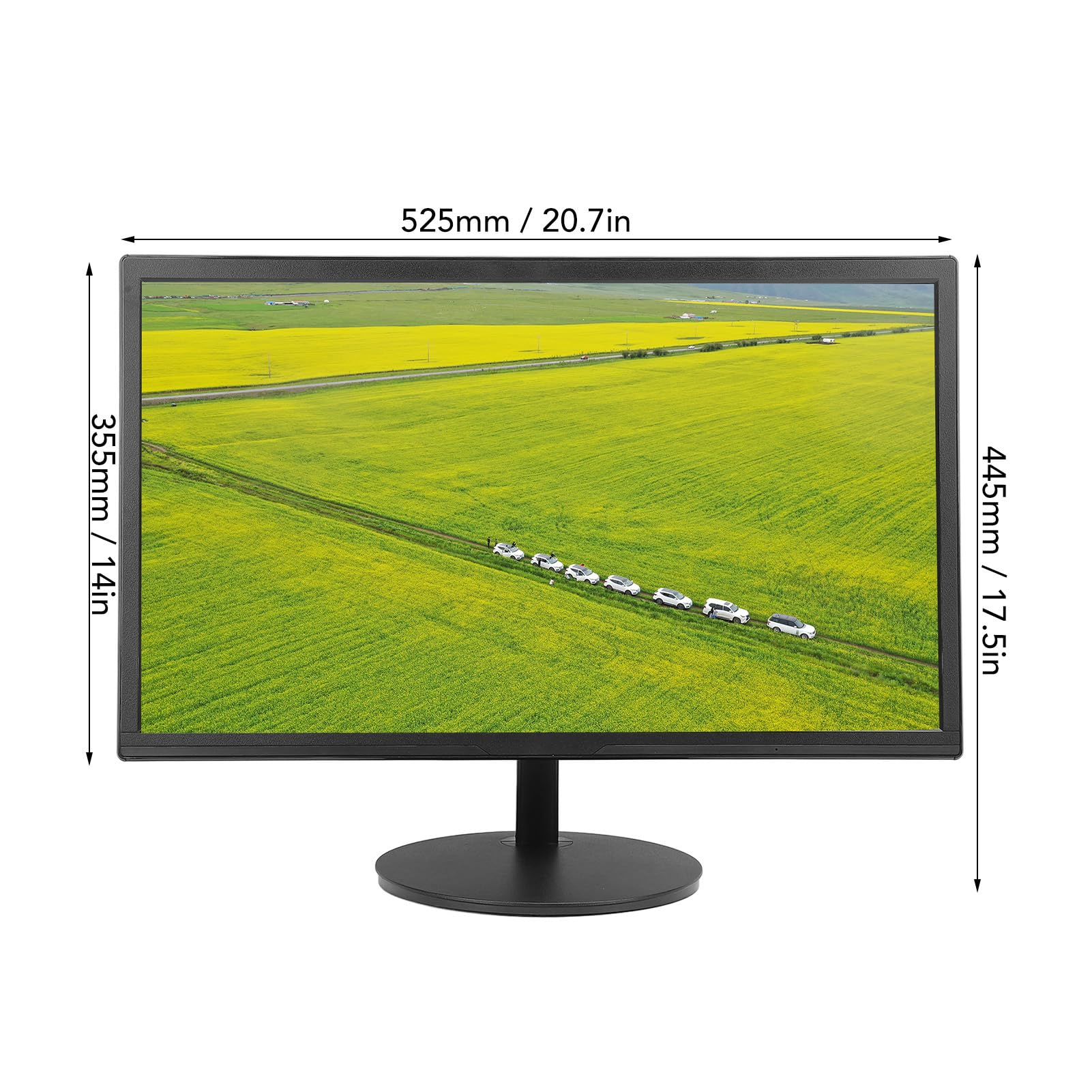 Yunseity 22 Inch Ultra-Thin IPS Gaming Monitor - Full HD Computer Screen for Home Office & Laptop Extender with European Plug | Perfect for Work, Gaming & Entertainment