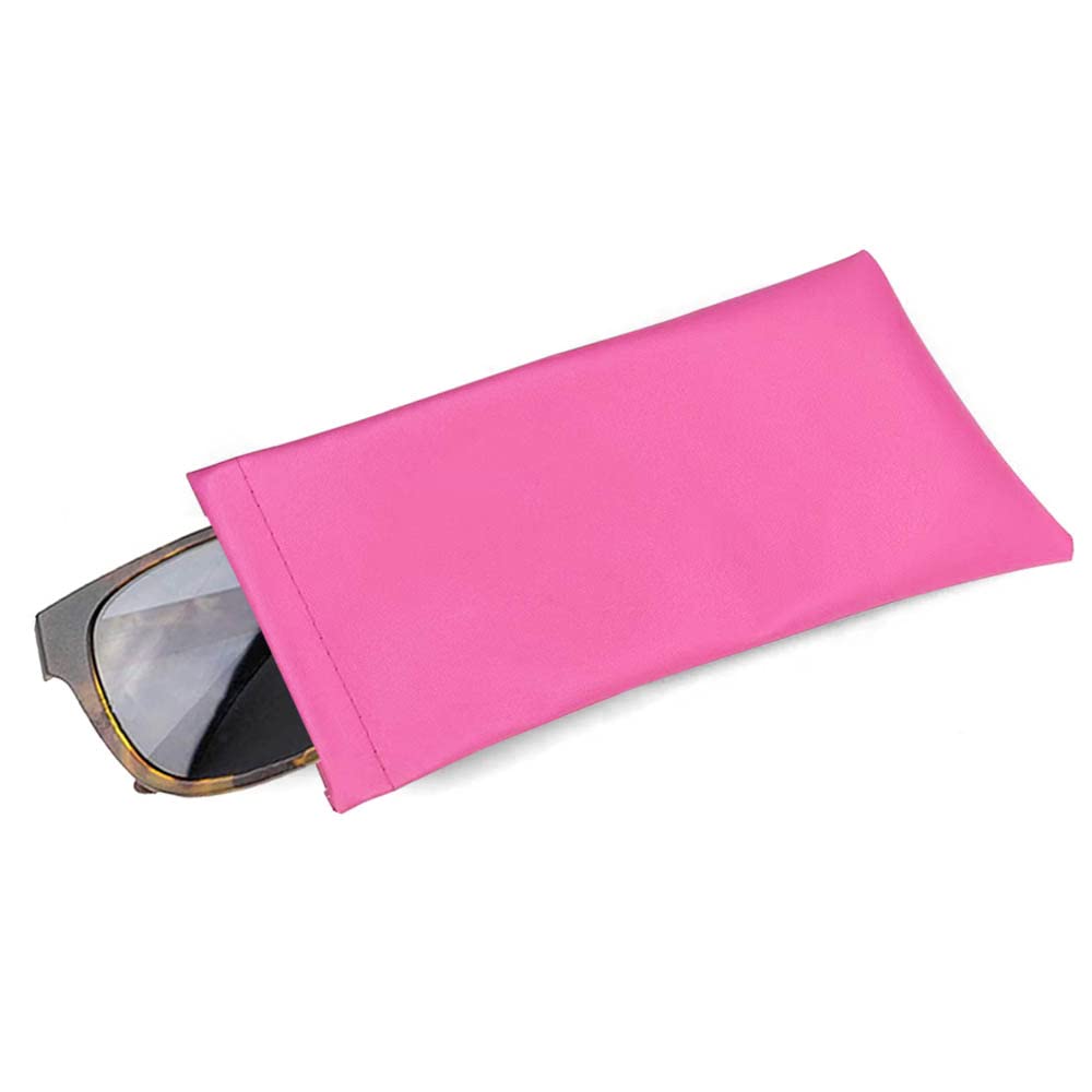 Premium Soft PU Leather Glasses Case for Sunglasses & Reading Glasses - Stylish Protective Pouch for Women & Men (Pink) | Perfect for Travel, Work, and Everyday Use