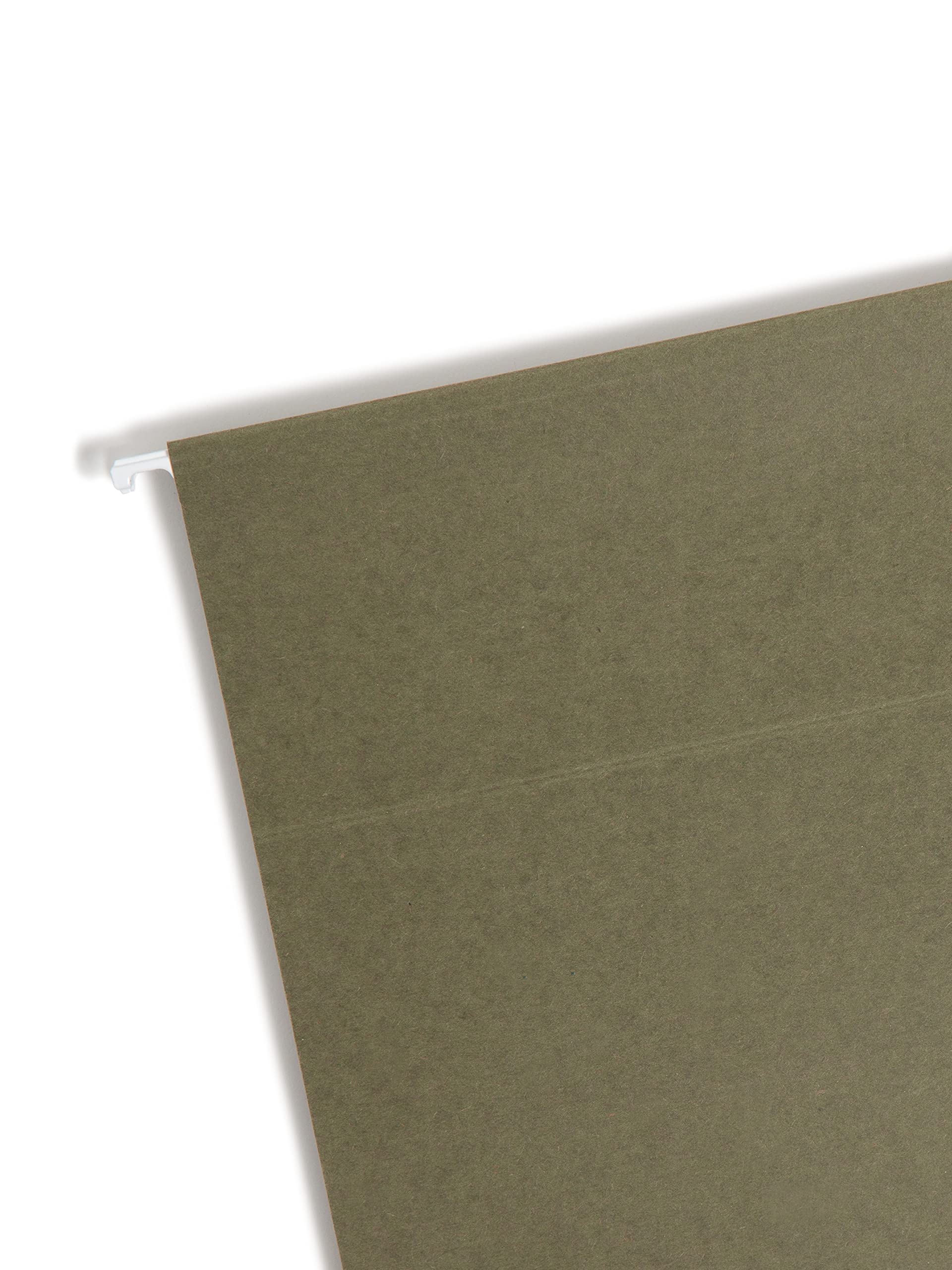 Smead 100% Recycled Box Bottom Hanging File Folders, 2 Inch Expansion, Legal Size, Green, 25-Pack (65095) - Perfect for Office Organization, Document Storage, and Filing Cabinets