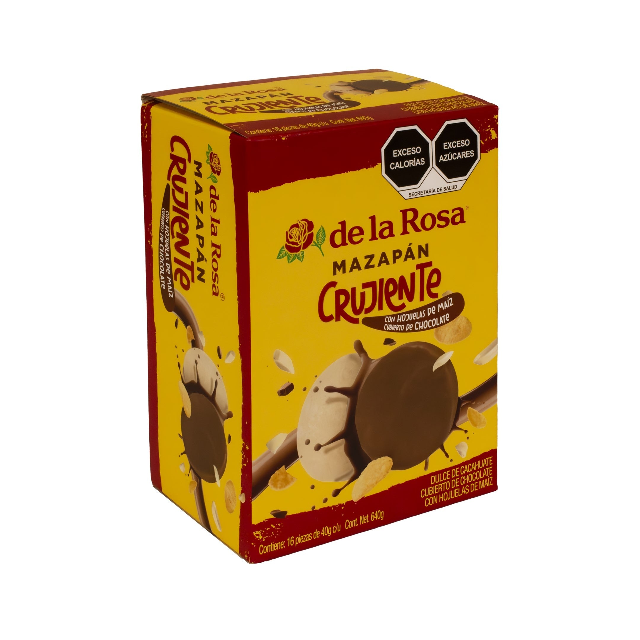 De La Rosa Mazapan Crunchy Peanut Candy | 16 Count Box | Authentic Mexican Treat for Snacking, Gifting & Dessert Topping