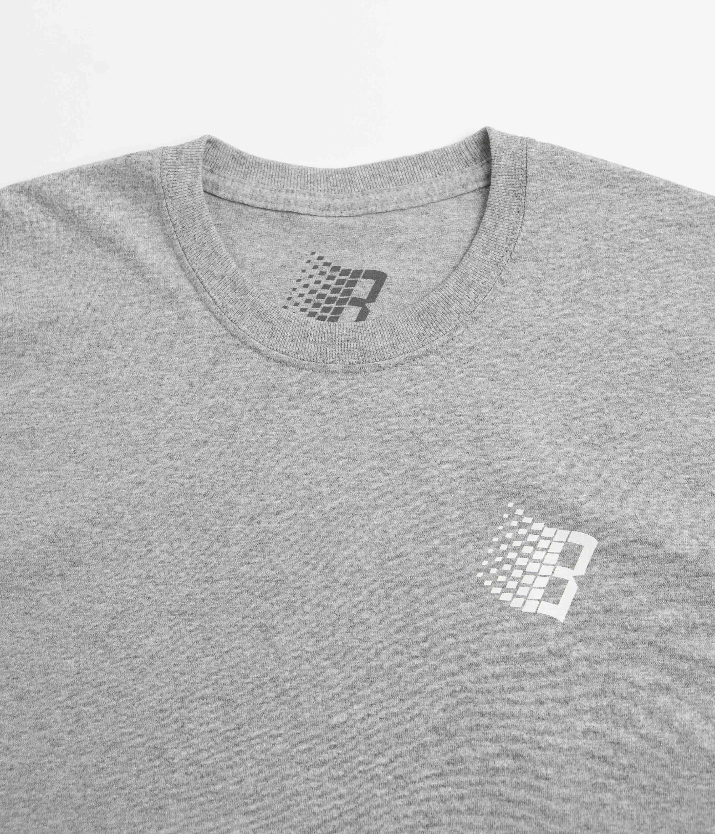 Bronze 56K Polka Dot Logo T-Shirt - Heather Grey Cotton Vintage Style Tee for Men & Women | Casual Wear, Music Festival Outfit, Retro Fashion Statement