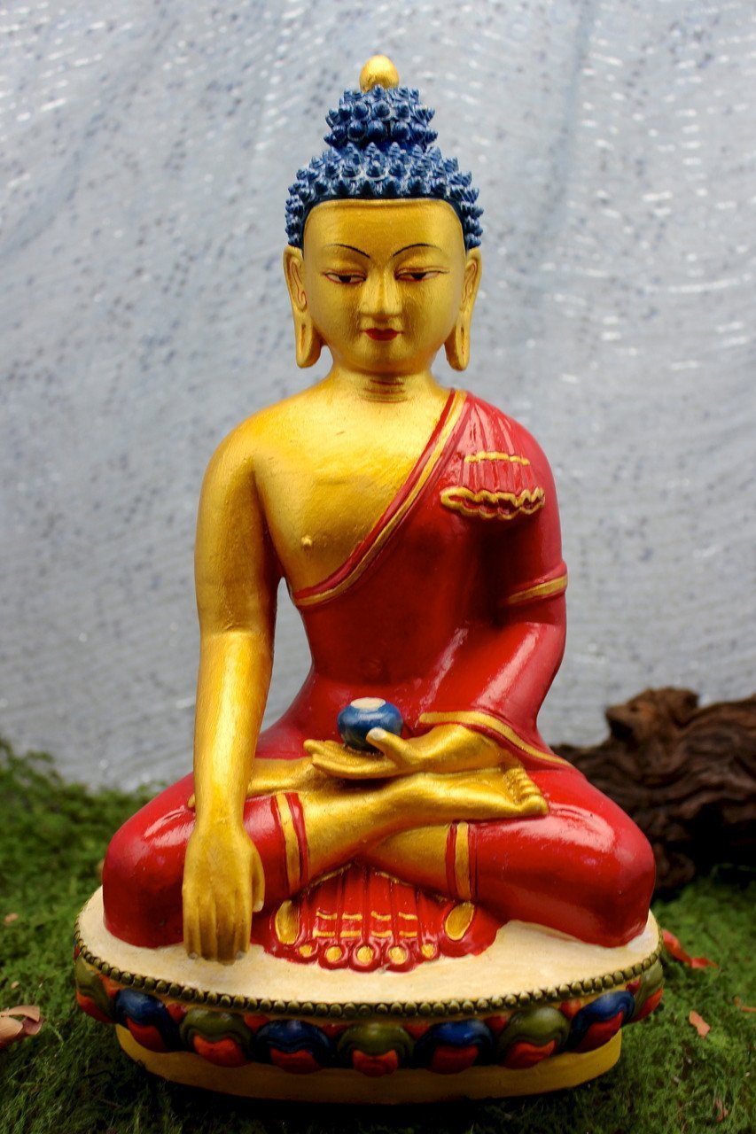 12 Inch Shakyamuni Buddha Statue - Handcrafted Meditation Buddha Sculpture for Home Altar, Yoga Studio & Spiritual Decor