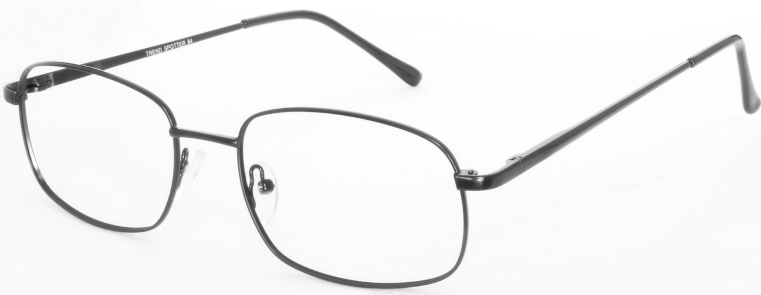 Multi-View Computer Reading Glasses Model 57 - Black Frame +1.0 Strength - Perfect for Office Work, Screen Time & Digital Eye Strain Relief