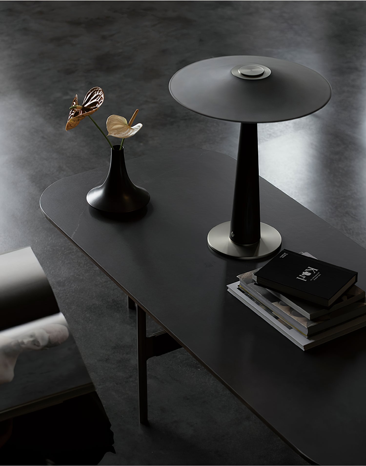 Kizu Peak Table Lamp - Modern LED Nightstand Light with Touch Control, Dimmable Warm White for Bedroom, Living Room, Office - Perfect for Reading, Relaxing & Decor