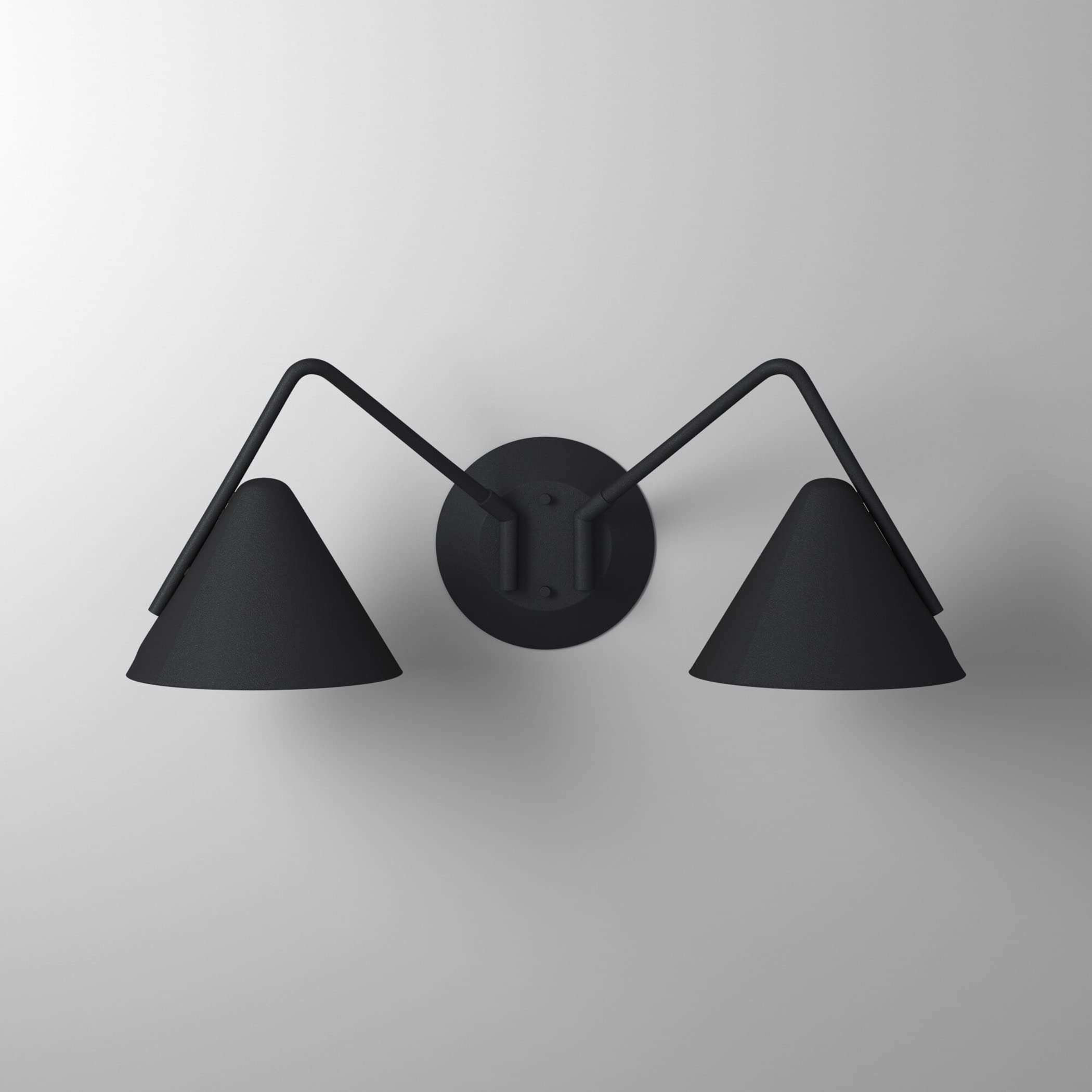 Justice Design Zag Dimmable Integrated LED 2-Light Wall Sconce - Matte Black Finish for Living Room, Bedroom, Bathroom, Hallway & Office | Modern Lighting Fixture for Home Decor & Ambient Lighting
