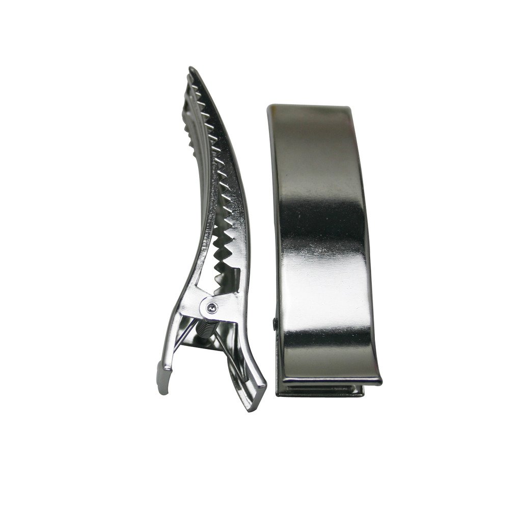 Duck Bill Clips Silver Surgical Clamps 3.44 Inch Large Size with Teeth - 6 Pack for Wound Closure, Surgical Procedures & Medical Applications