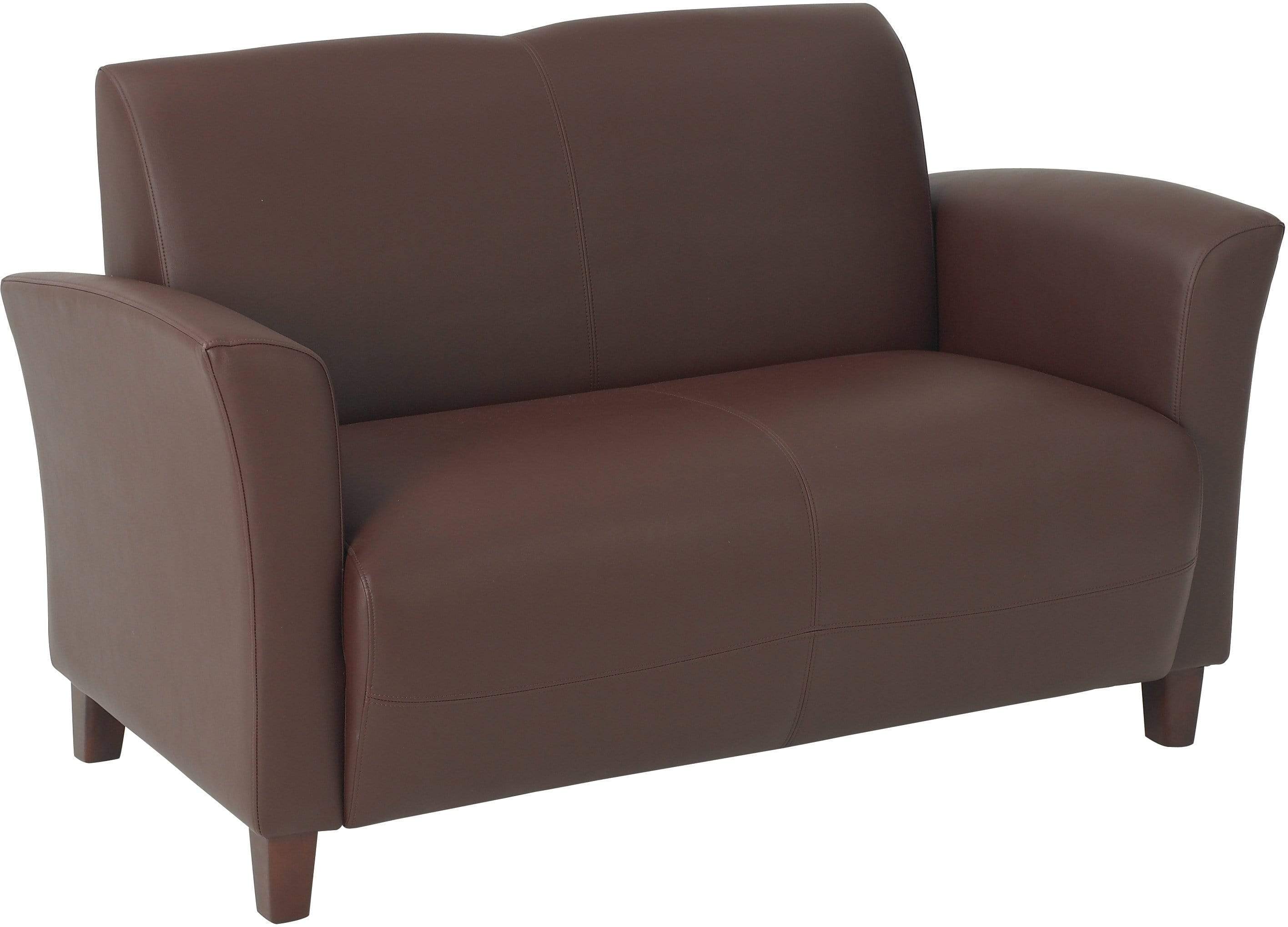OSP Furniture® Eco Leather Office Loveseat [SL2272] - Modern Executive Sofa for Home & Office Waiting Areas, Conference Rooms & Reception Lounges