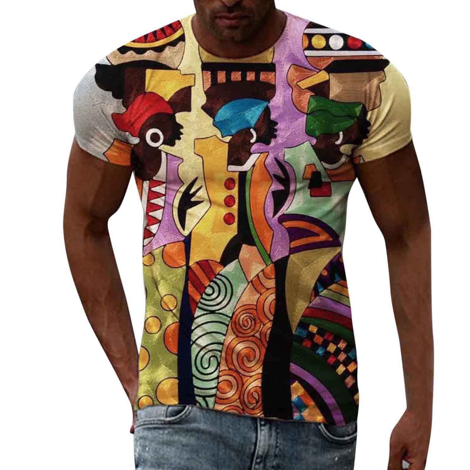 Retro Vintage Short Sleeve Printed Shirt for Men - Summer Casual Button Down Plus Size Dress Shirt - Perfect for Beach Outings, Date Nights & Office Wear