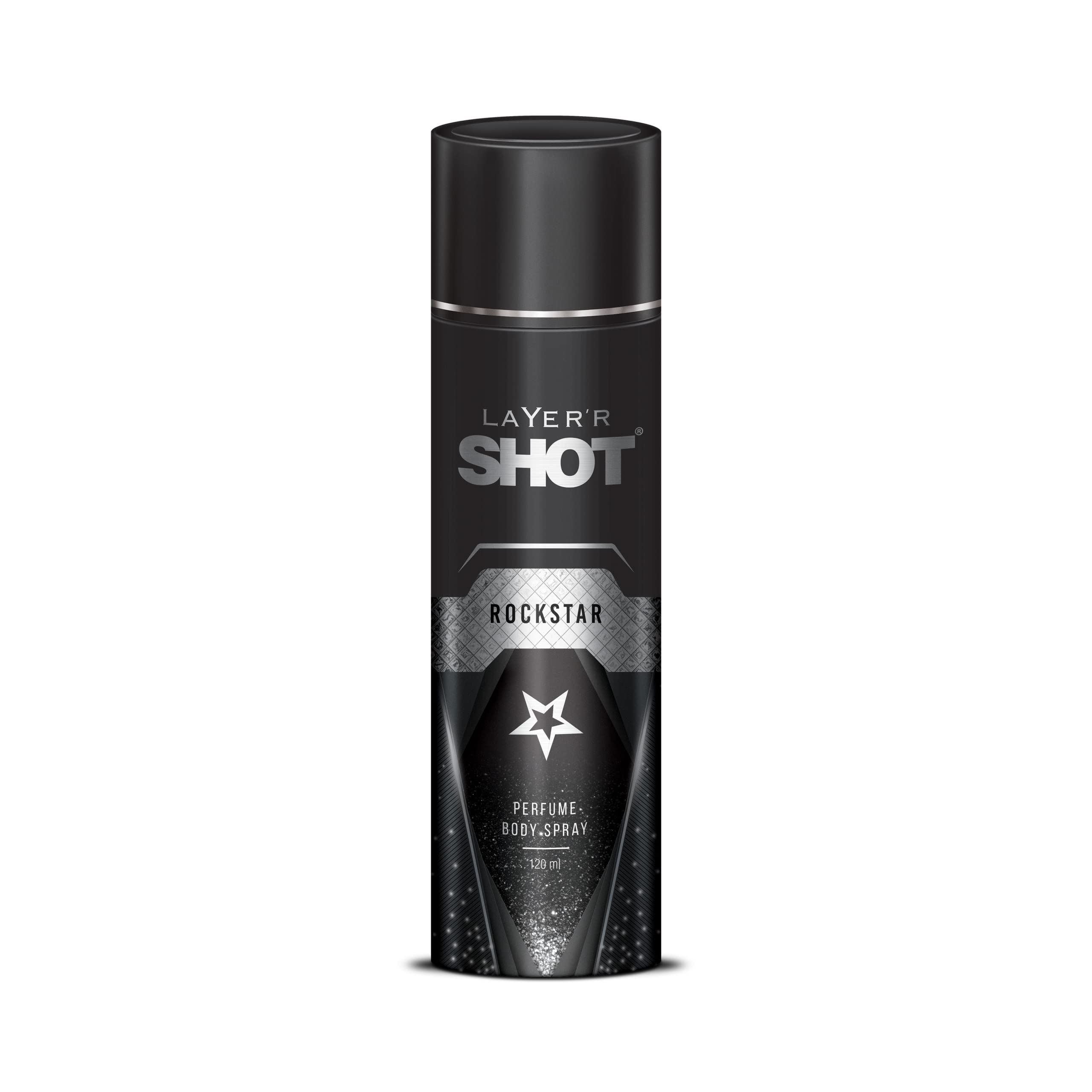 Layer’r Shot Rockstar Body Spray for Men - 120ml | Long-Lasting Premium Cologne with Oriental Fougere Scent | Luxury Aerosol Fragrance for Daily Wear | Ideal for Work, Gym & Night Out | Men's Deodorant Spray for Confidence & Freshness All Day