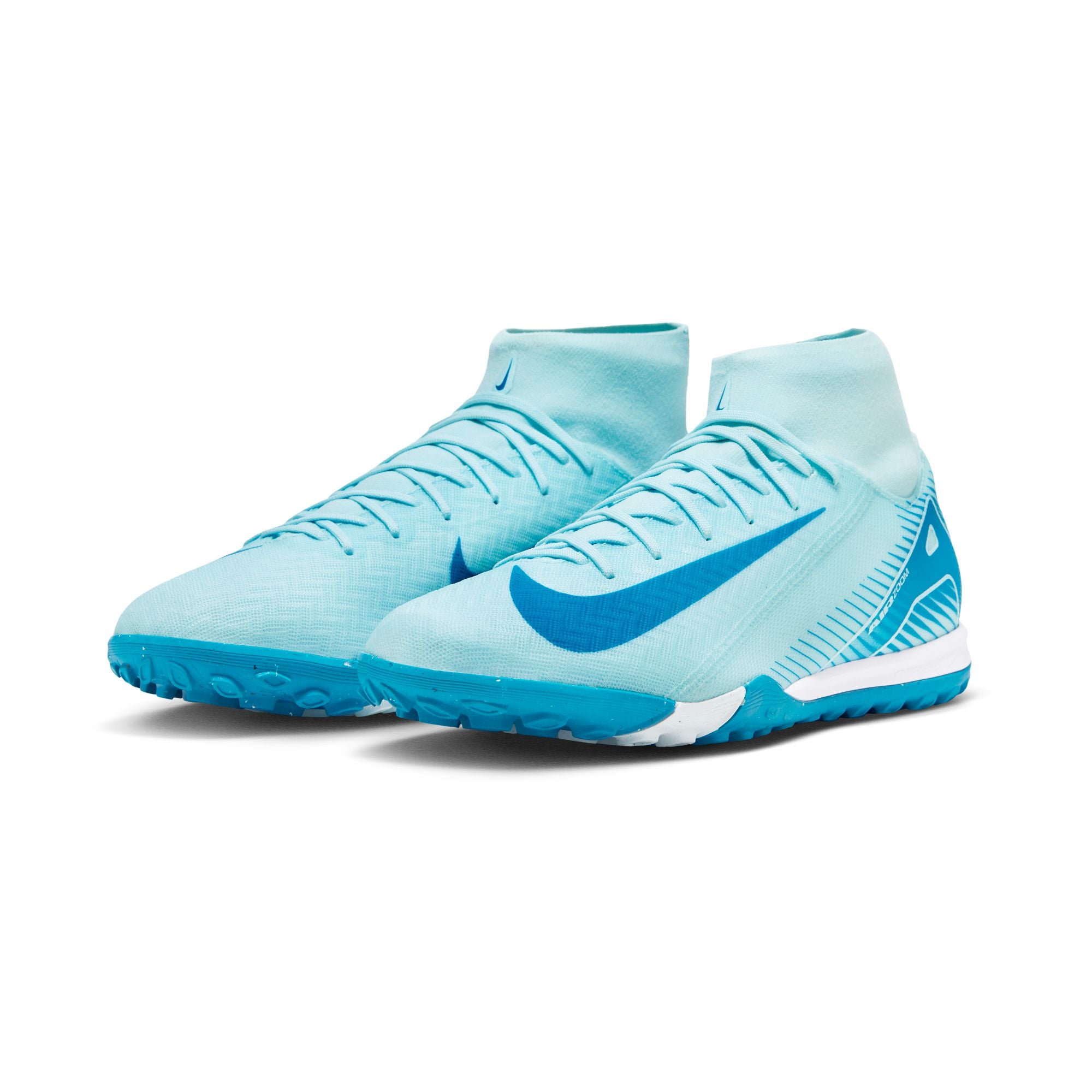 Nike Mercurial Superfly 10 Academy TF Turf Soccer Shoes for Men - Glacier Blue/Blue Orbit - Artificial Grass Football Cleats for Indoor & Outdoor Training Sessions