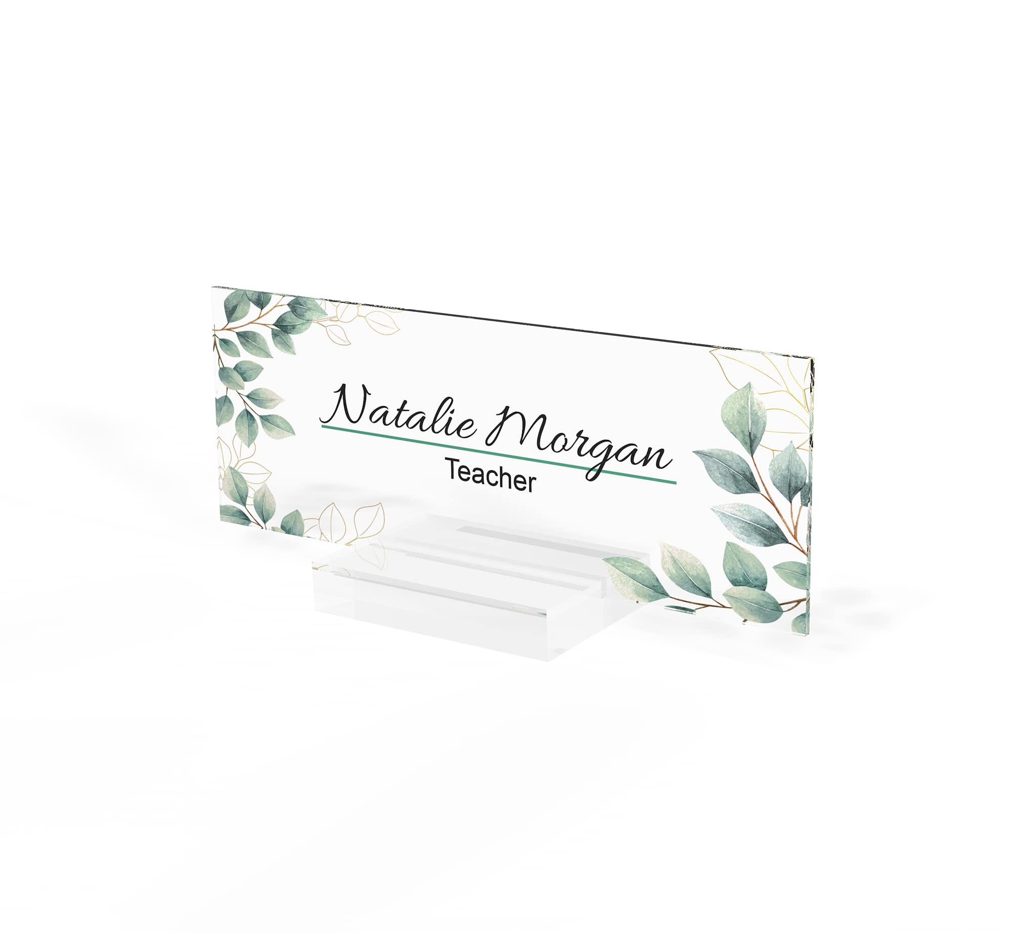 Custom Acrylic Name Plates for Office Desk - Personalized Glass-Like Desk Nameplate Sign - Perfect for Corporate Gifts, Executive Offices & Home Workstations | ARTSWAVE