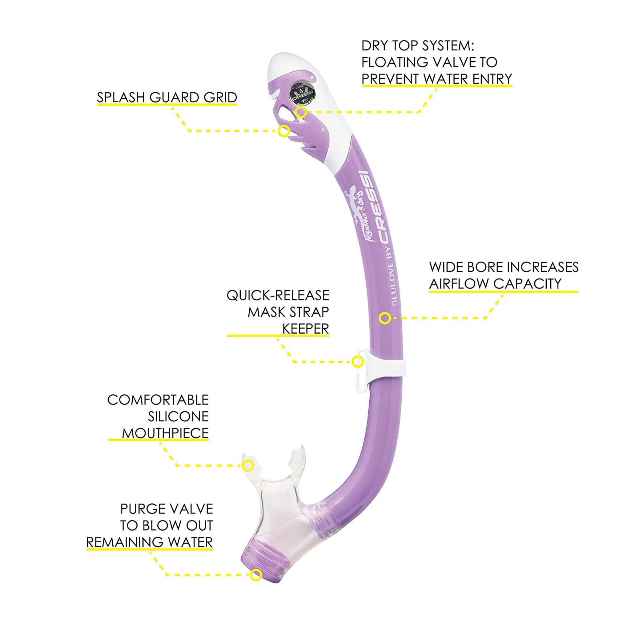 Cressi Pegaso Junior Dive Mask & Iguana Dry Snorkel Set - Perfect for Kids Snorkeling, Swimming, and Underwater Exploration